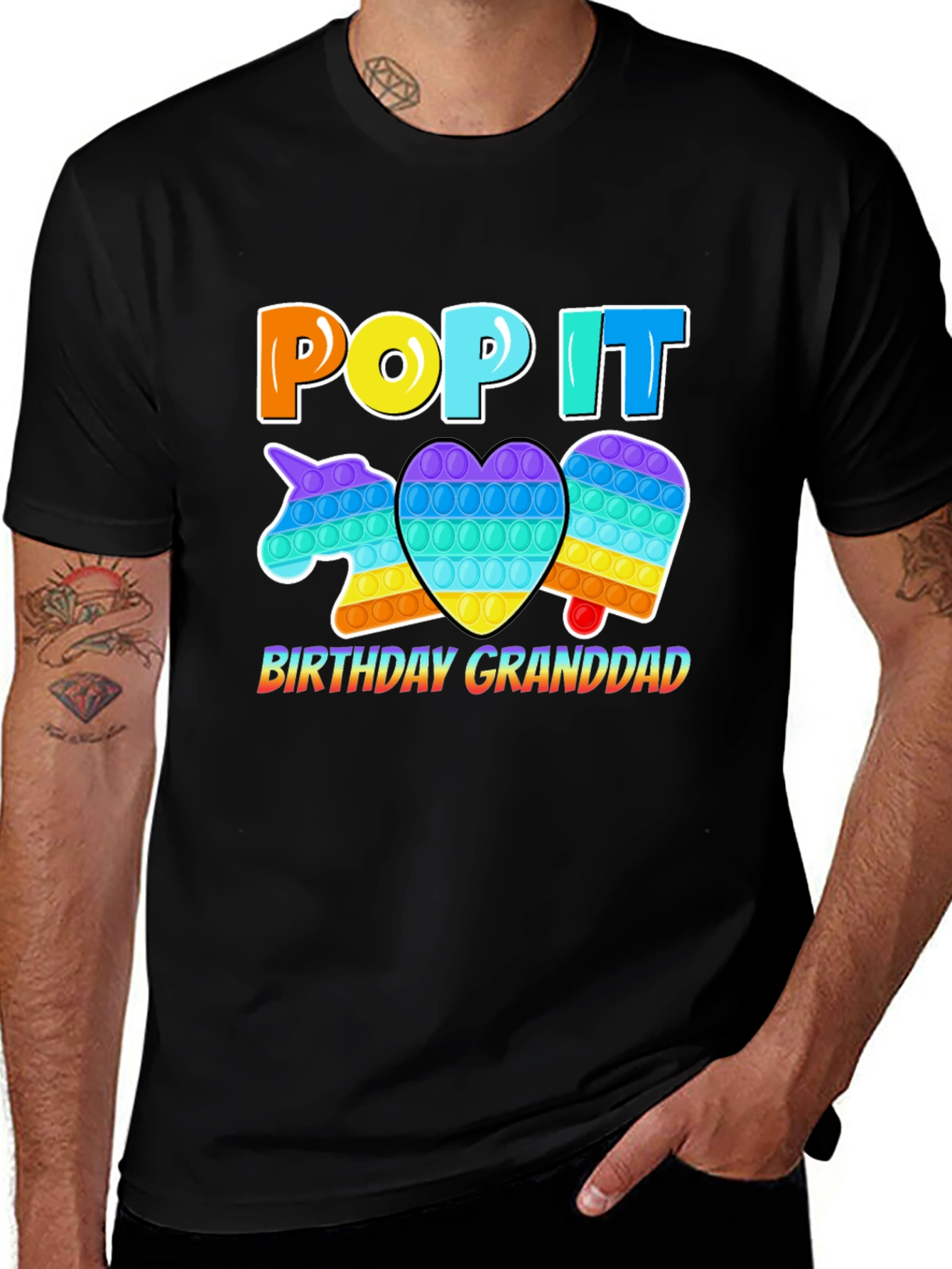 Pop It Birthday Granddad T-Shirt