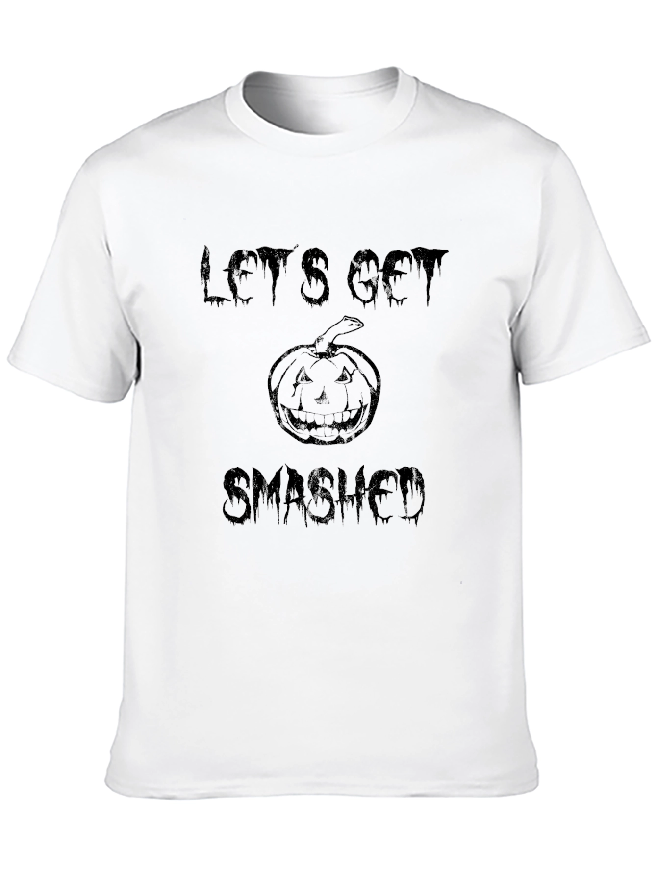 Lets Get Smashed Halloween T-Shirt - Pumpkin Graphic