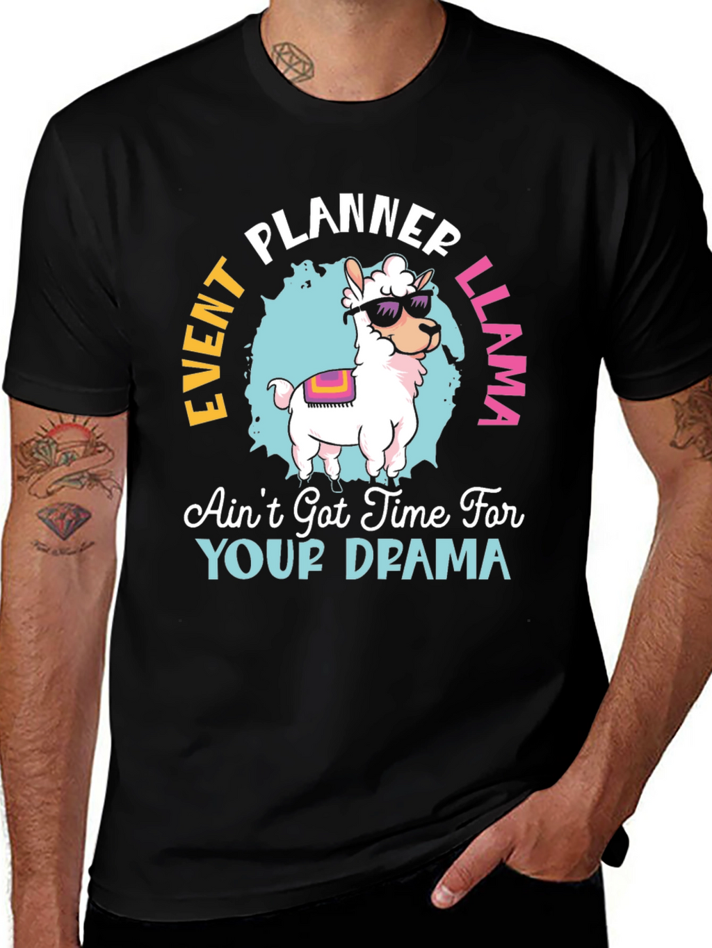 Event Planner Llama T-Shirt Funny Graphic Tee