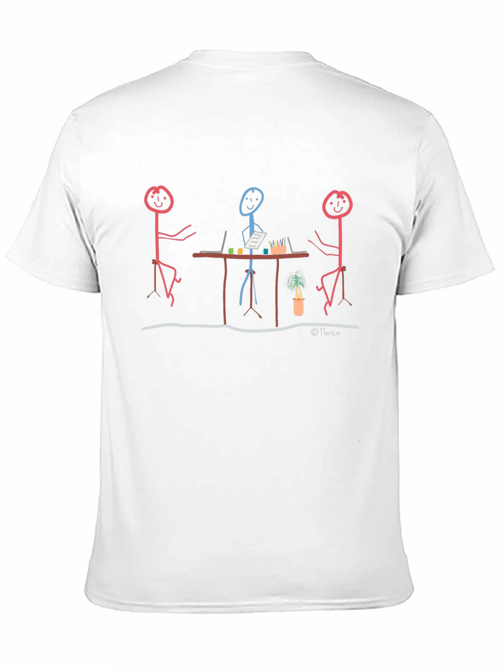 Stick Figure Meeting Graphic T-Shirt