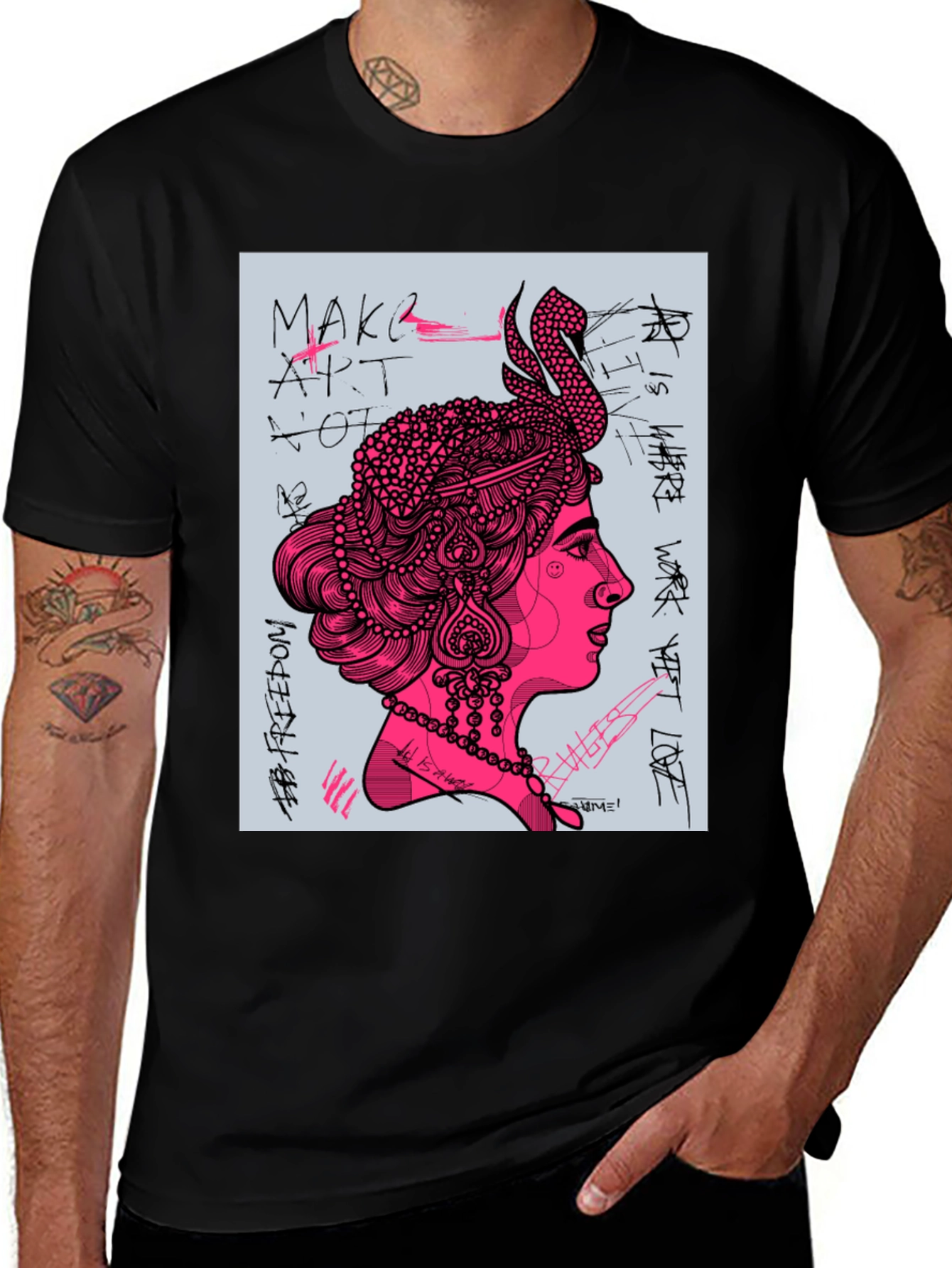 Artsy Graphic Print Tee