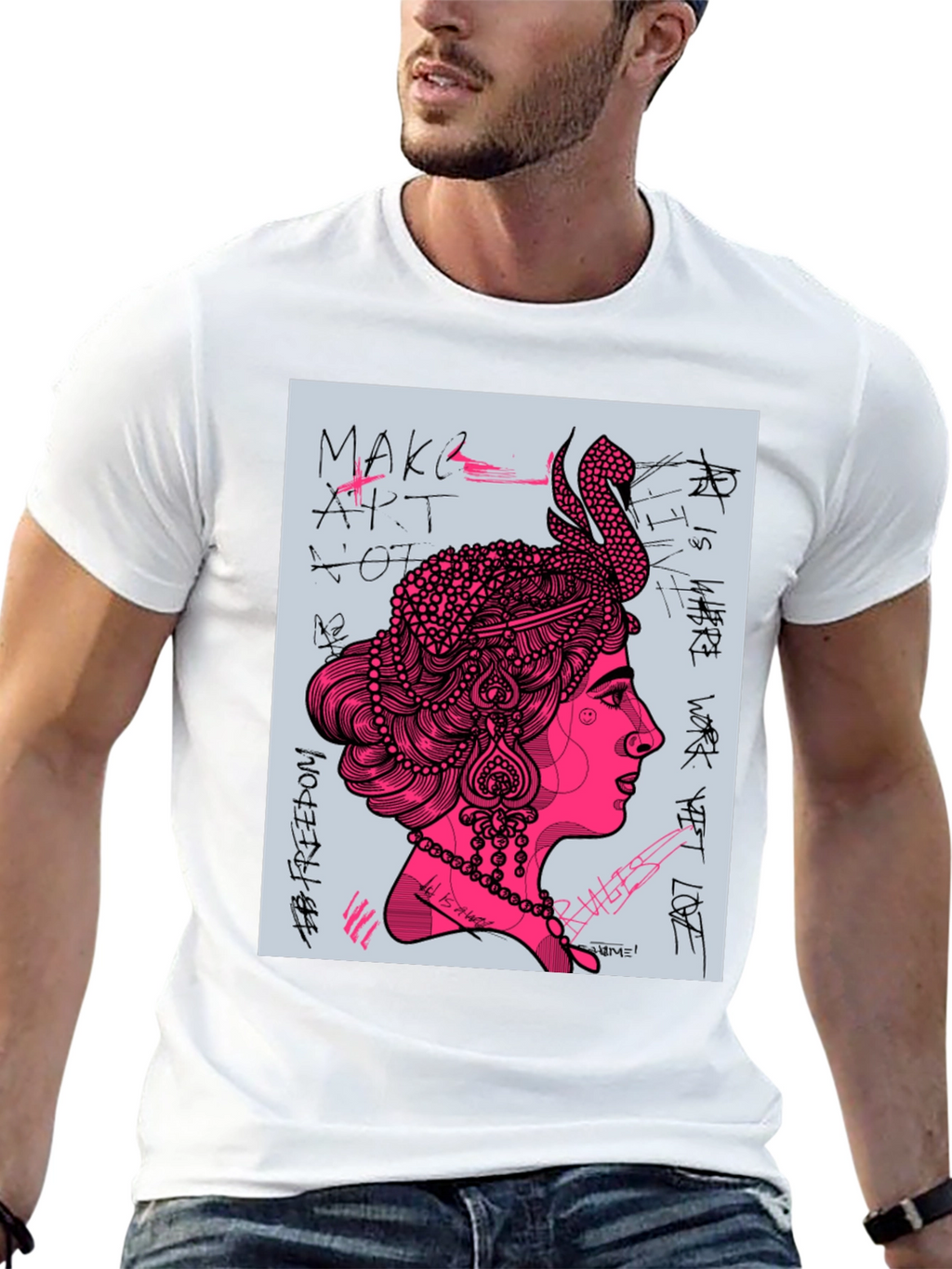 Artsy Graphic Print Tee