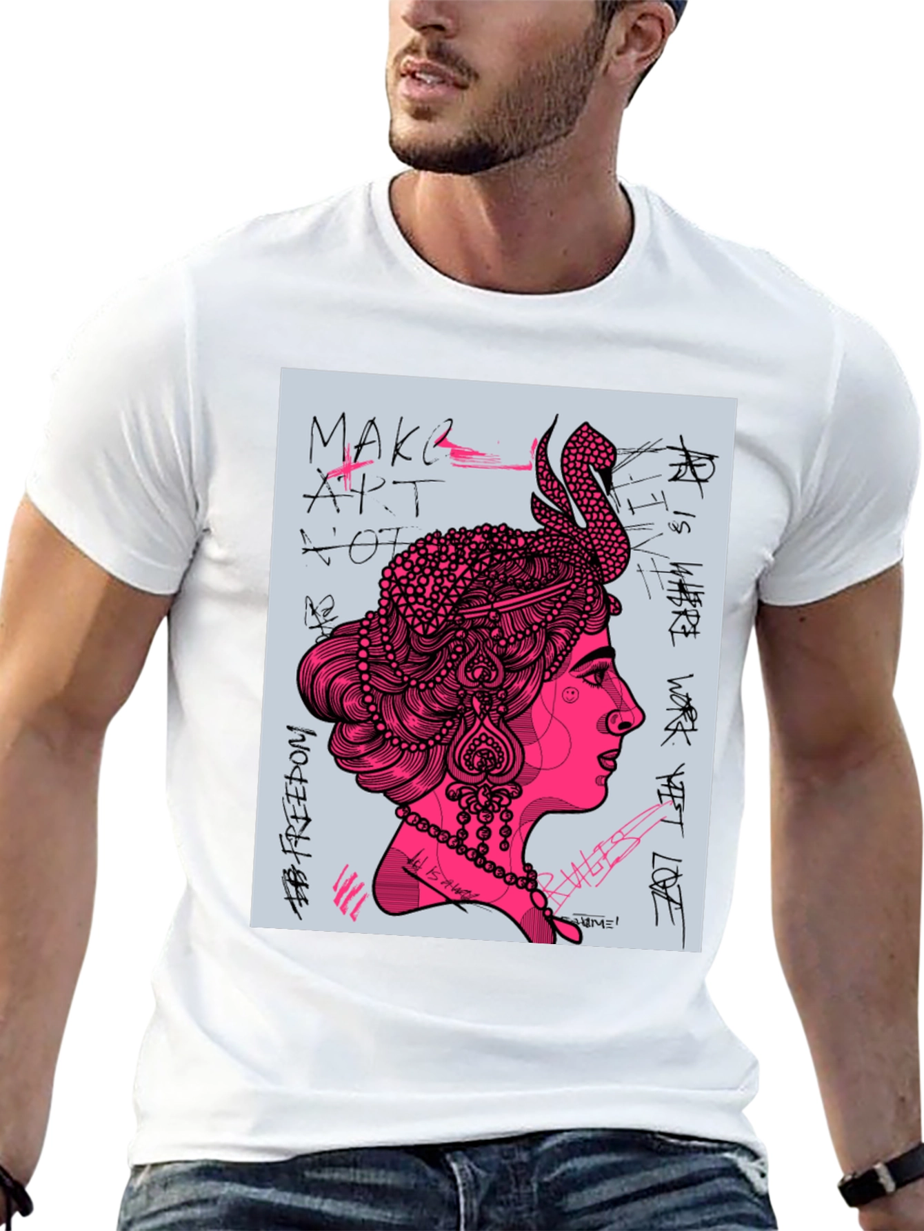 Artsy Graphic Print Tee