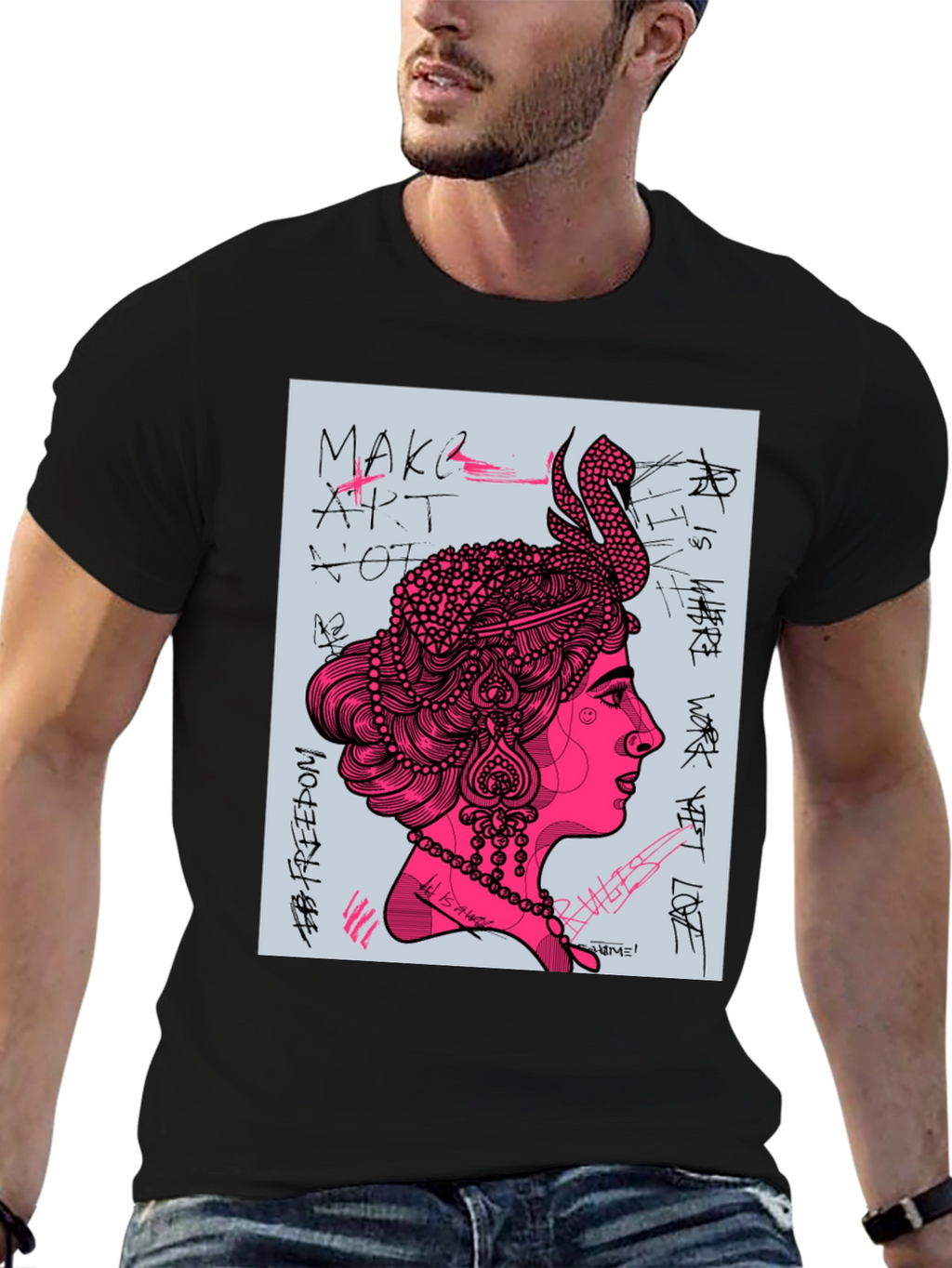 Artsy Graphic Print Tee