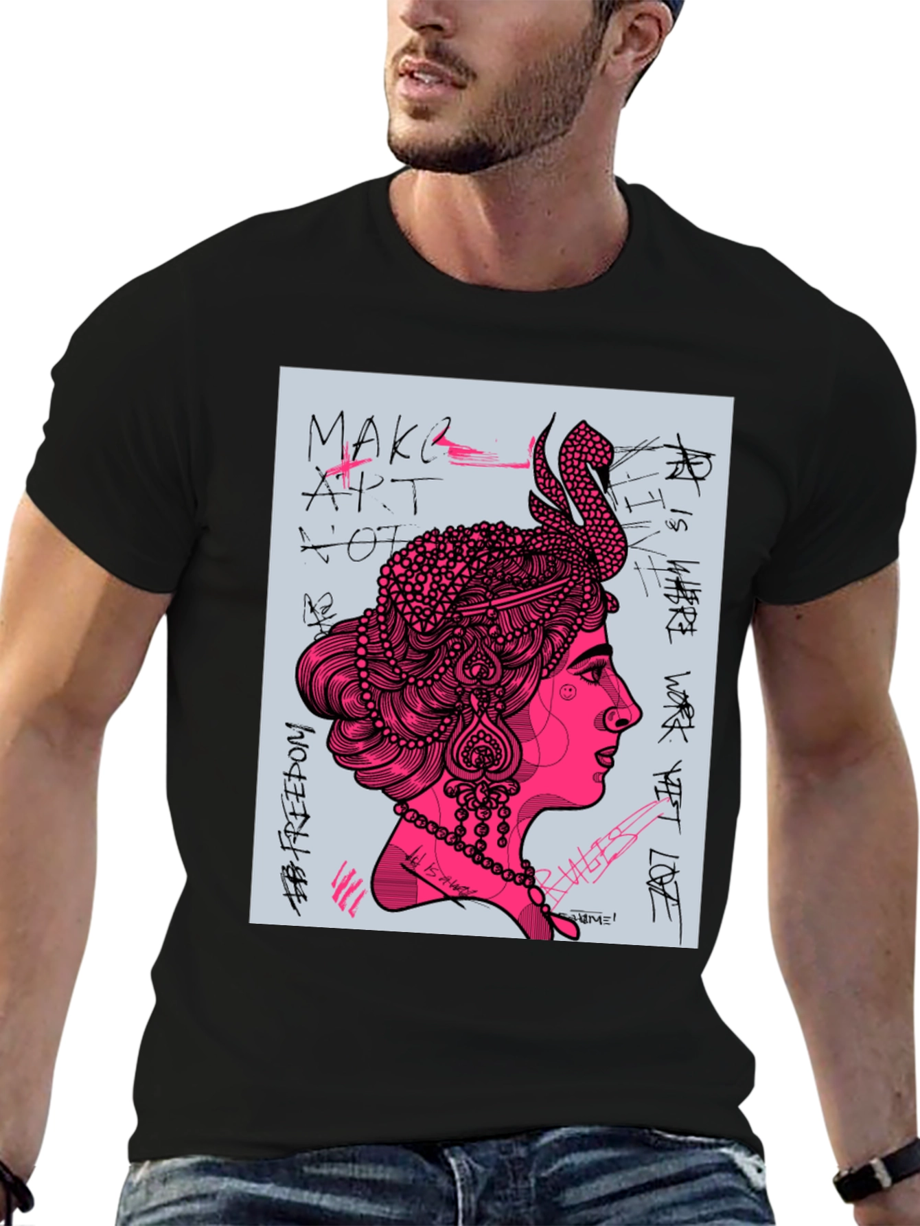 Artsy Graphic Print Tee