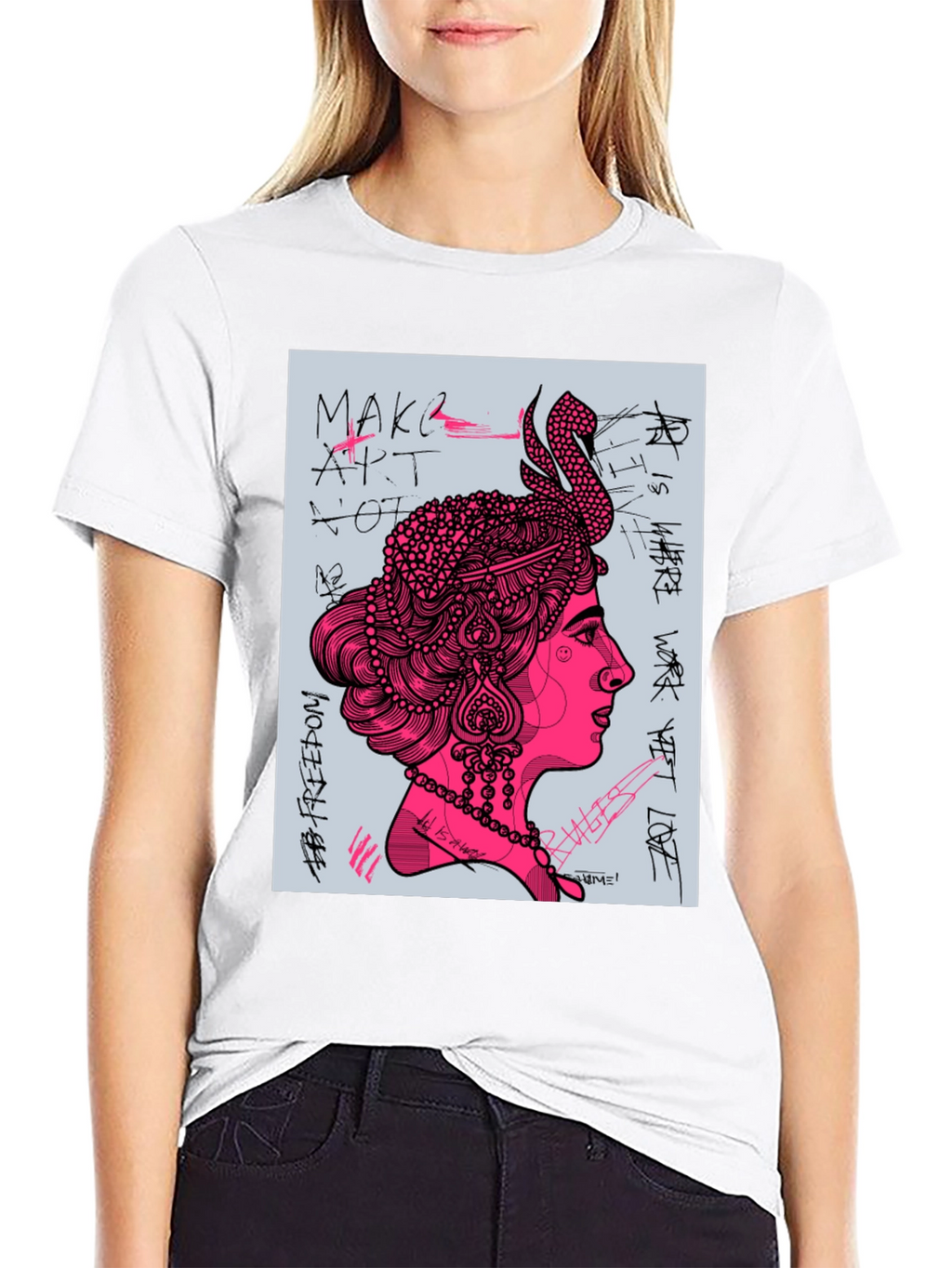 Artsy Graphic Print Tee