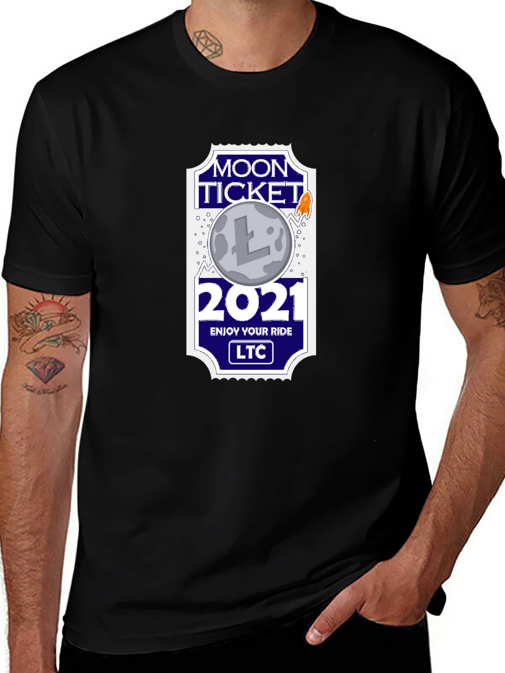 Litecoin Moon Ticket 2021 T-Shirt