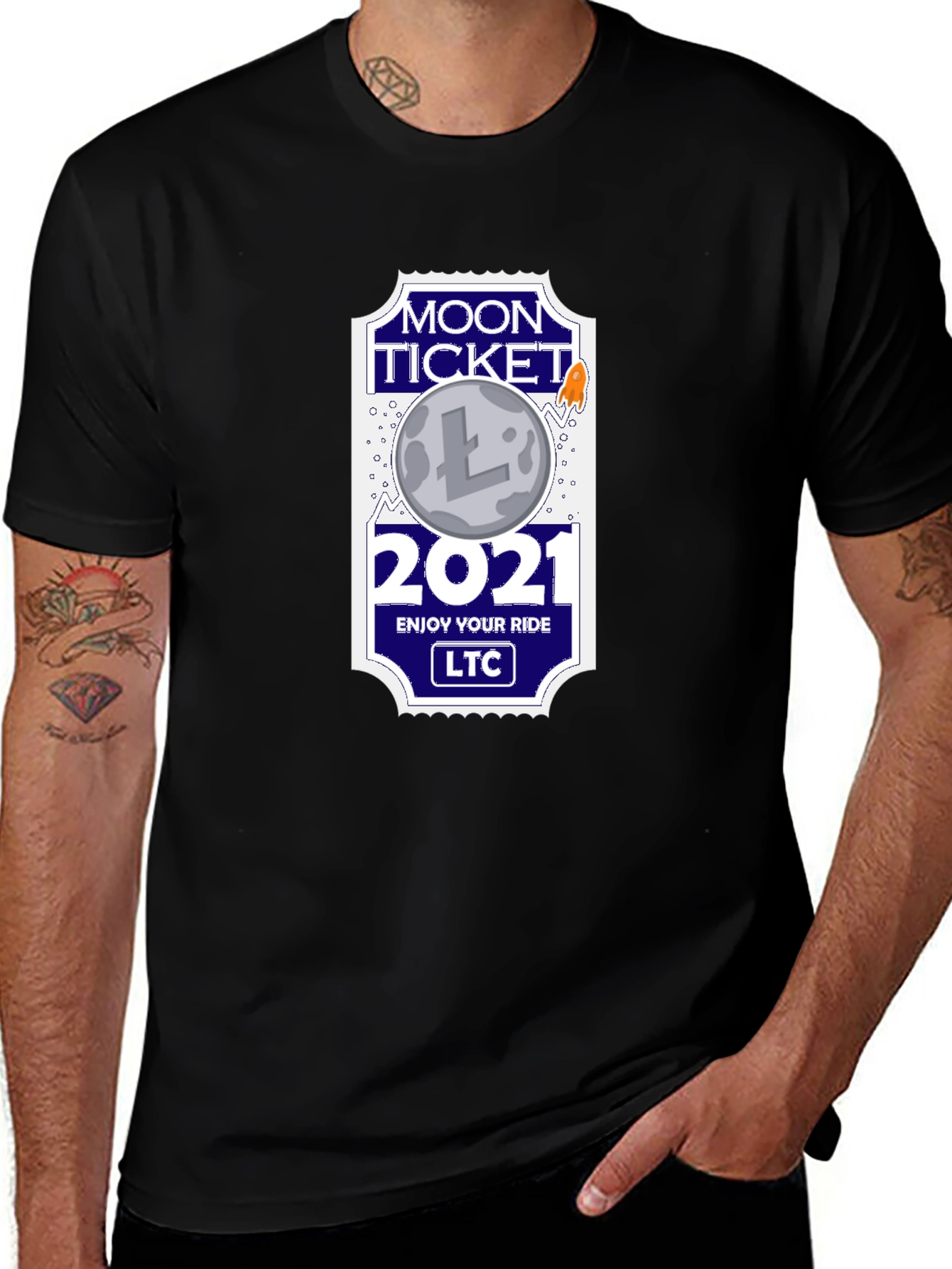 Litecoin Moon Ticket 2021 T-Shirt
