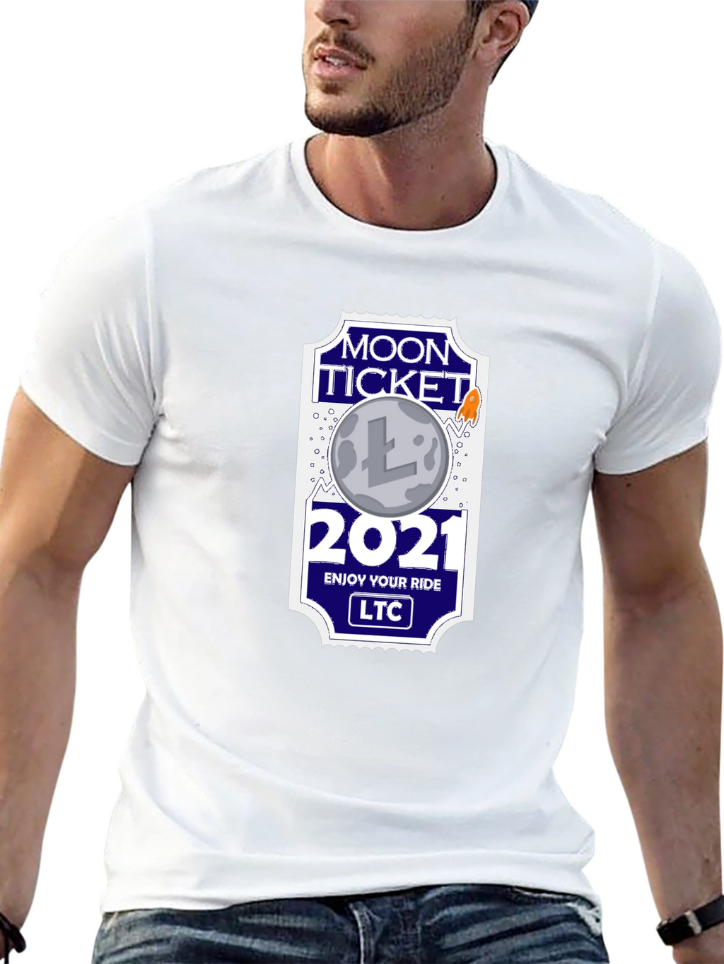 Litecoin Moon Ticket 2021 T-Shirt