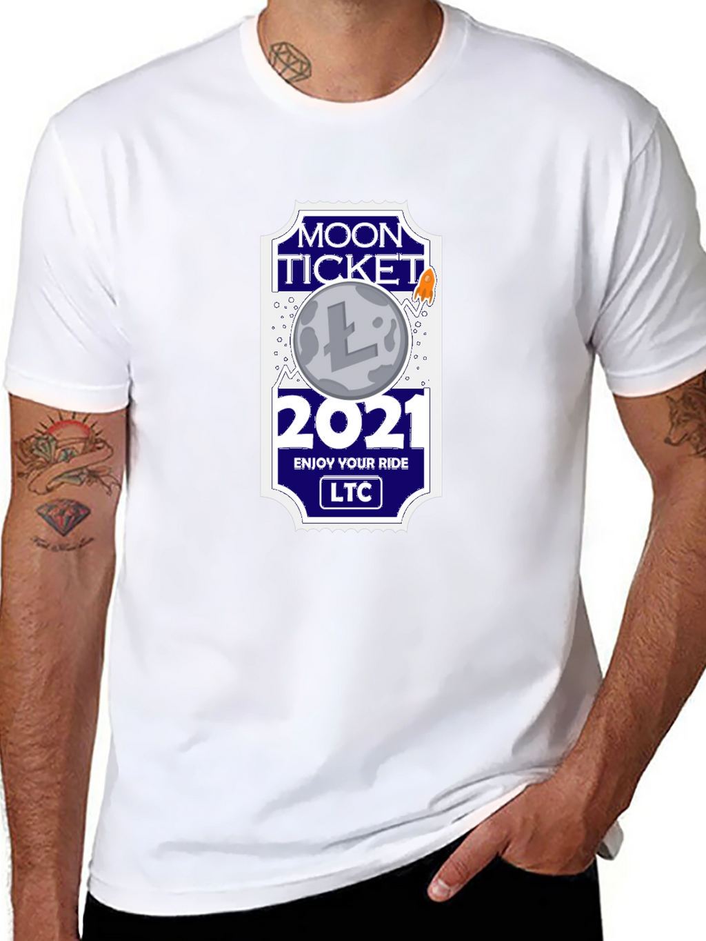 Litecoin Moon Ticket 2021 T-Shirt