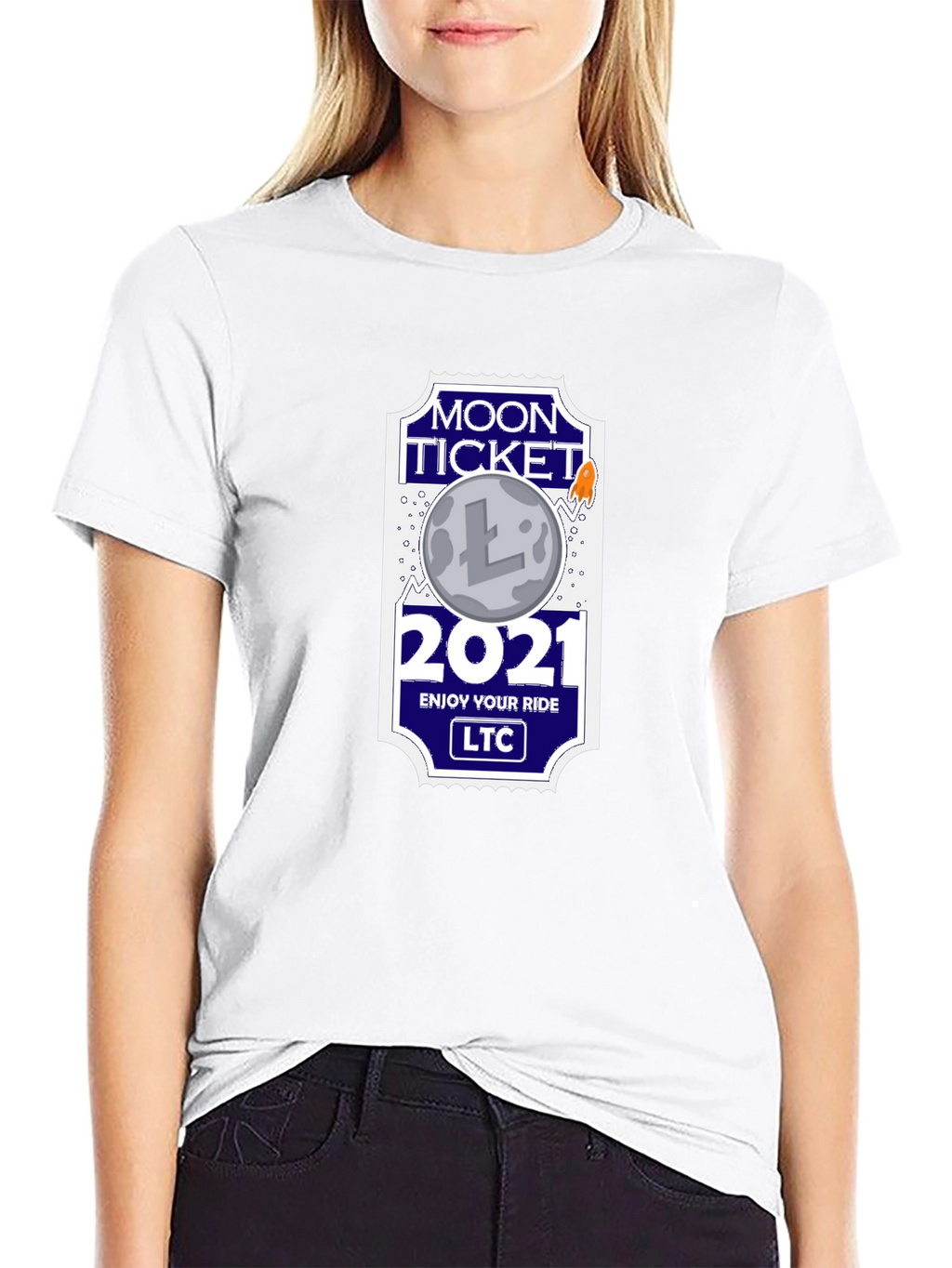 Litecoin Moon Ticket 2021 T-Shirt