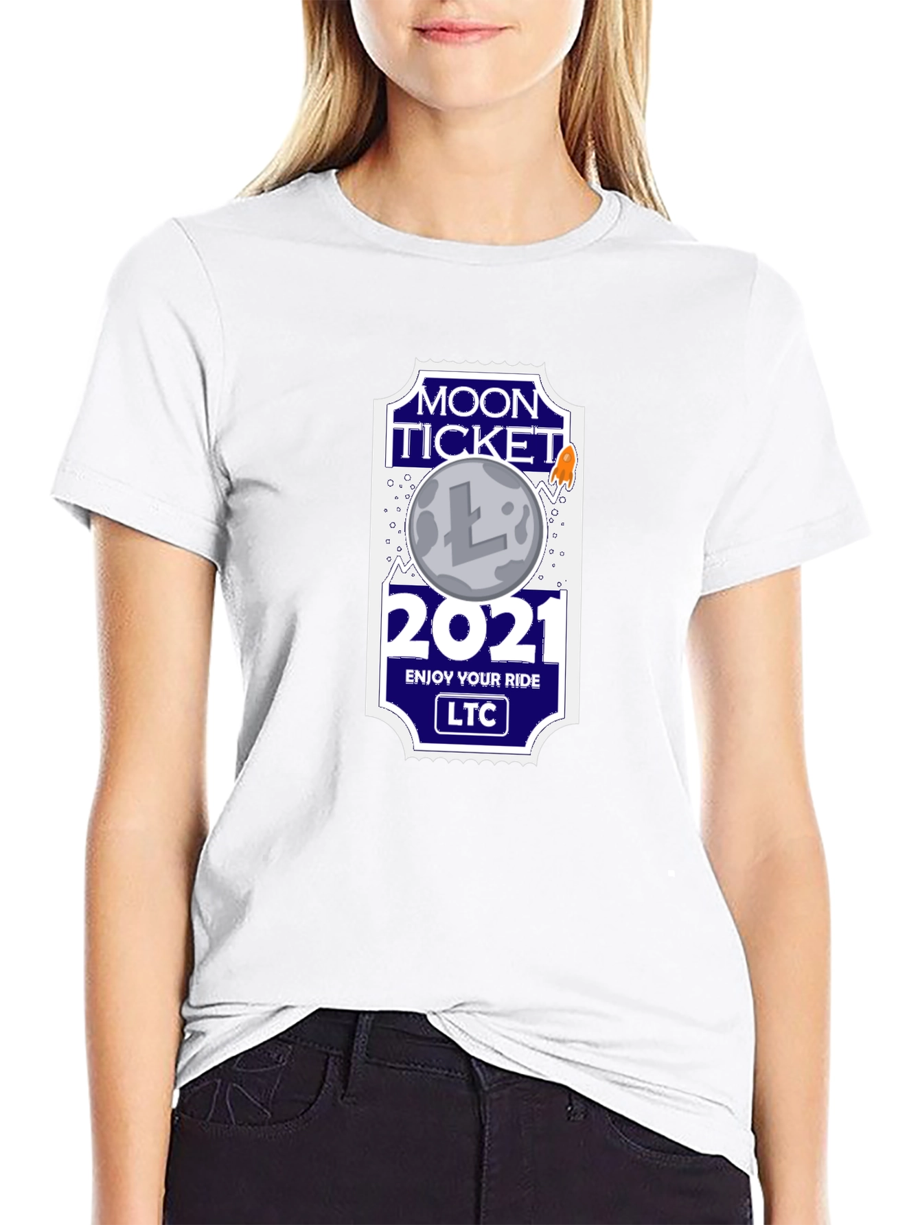 Litecoin Moon Ticket 2021 T-Shirt