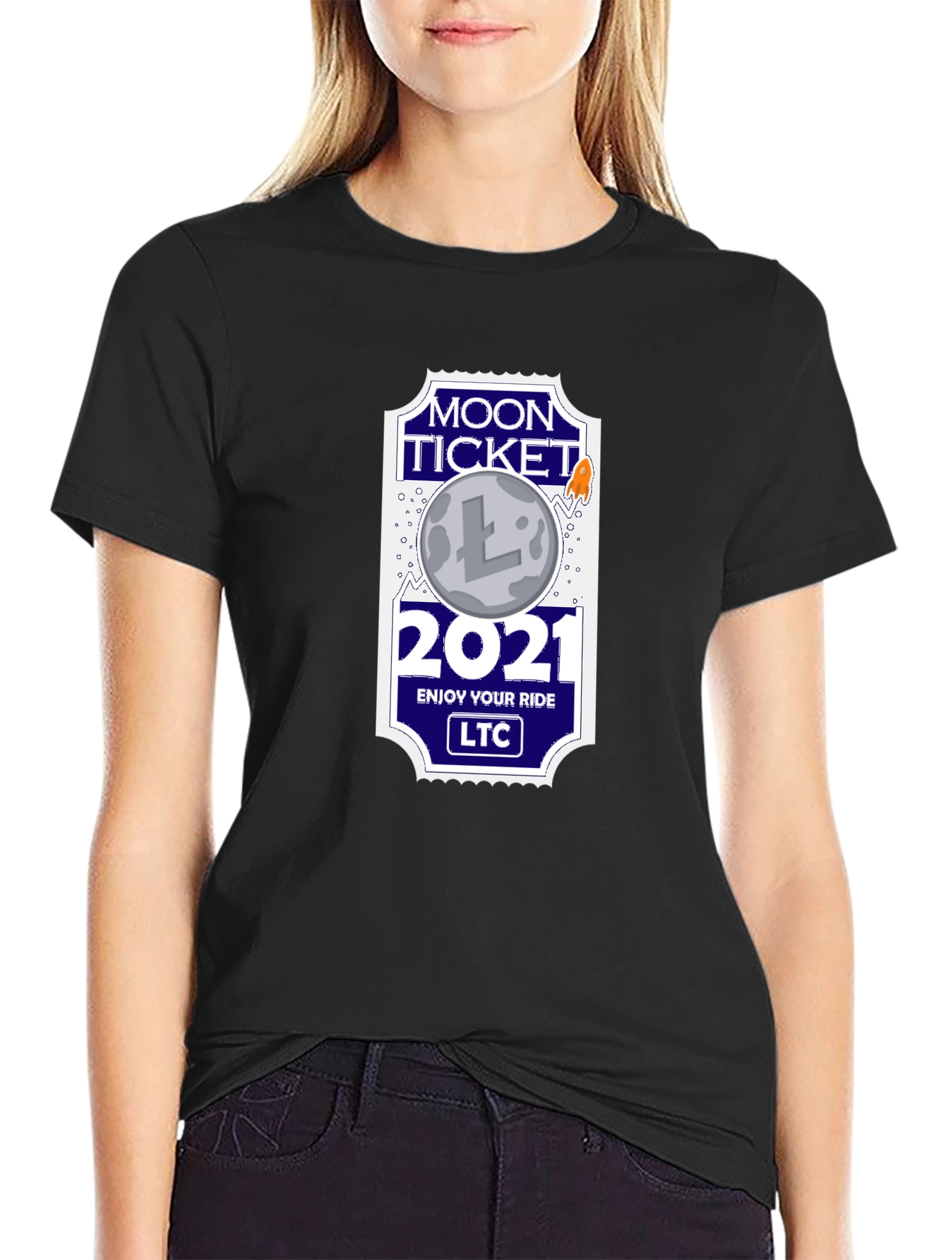 Litecoin Moon Ticket 2021 T-Shirt
