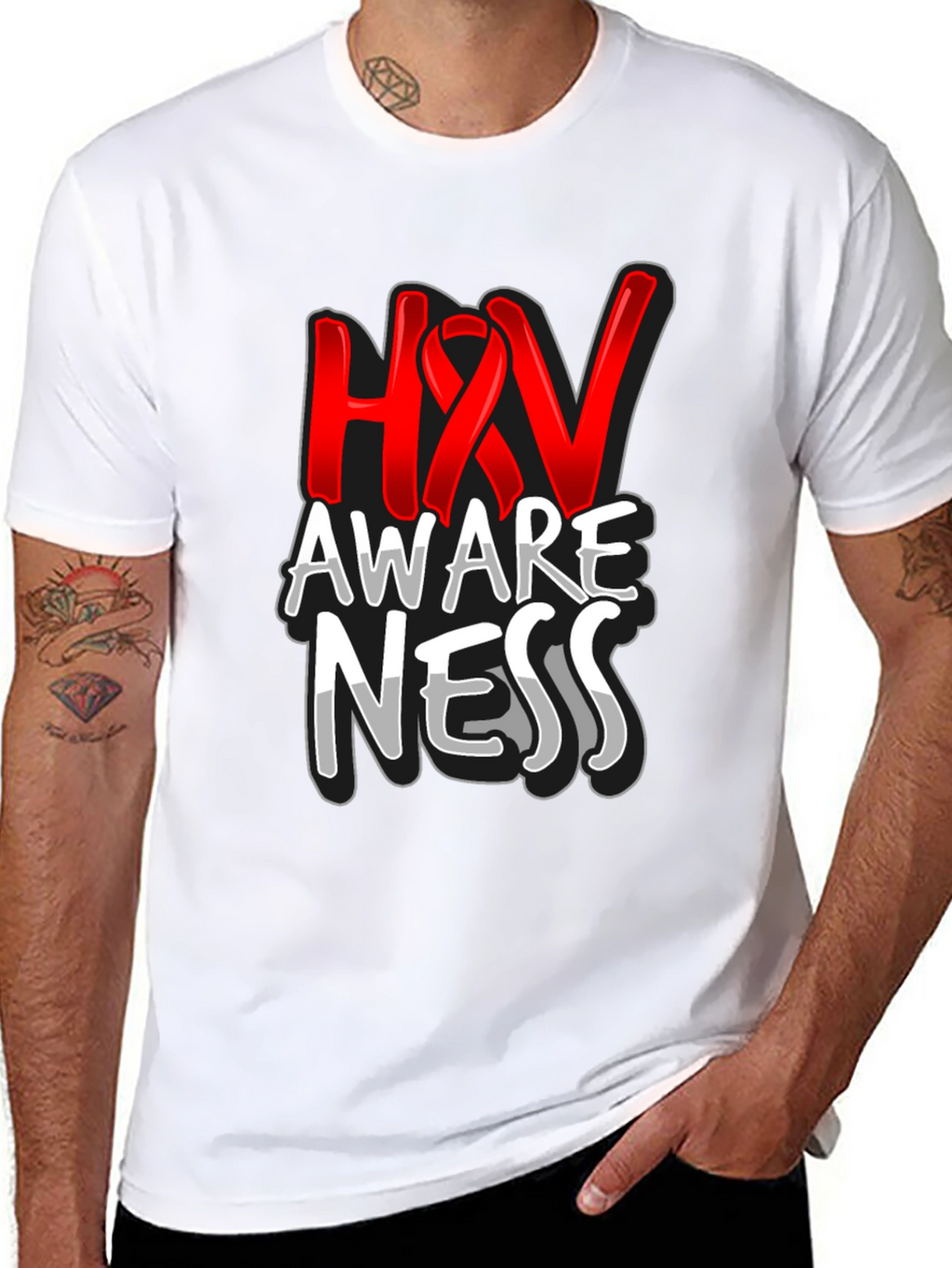 HIV Awareness Graphic T-Shirt
