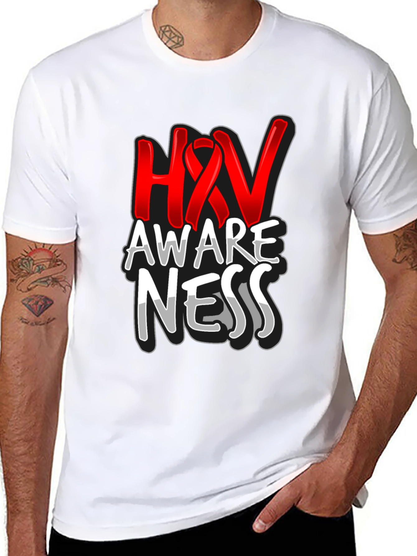 HIV Awareness Graphic T-Shirt