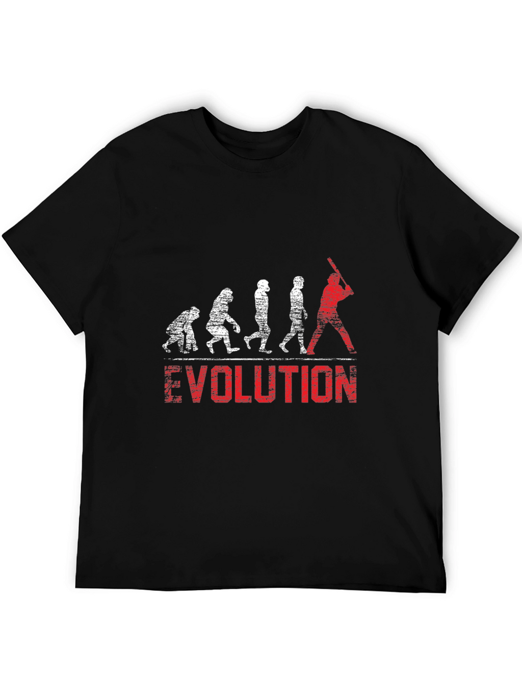 Baseball Evolution T-Shirt - Black Cotton Tee
