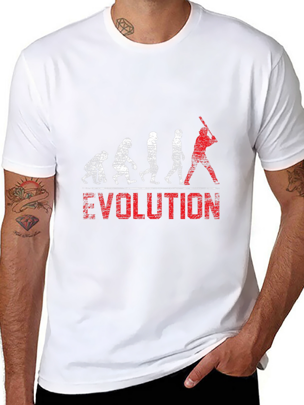 Baseball Evolution T-Shirt - Black Cotton Tee