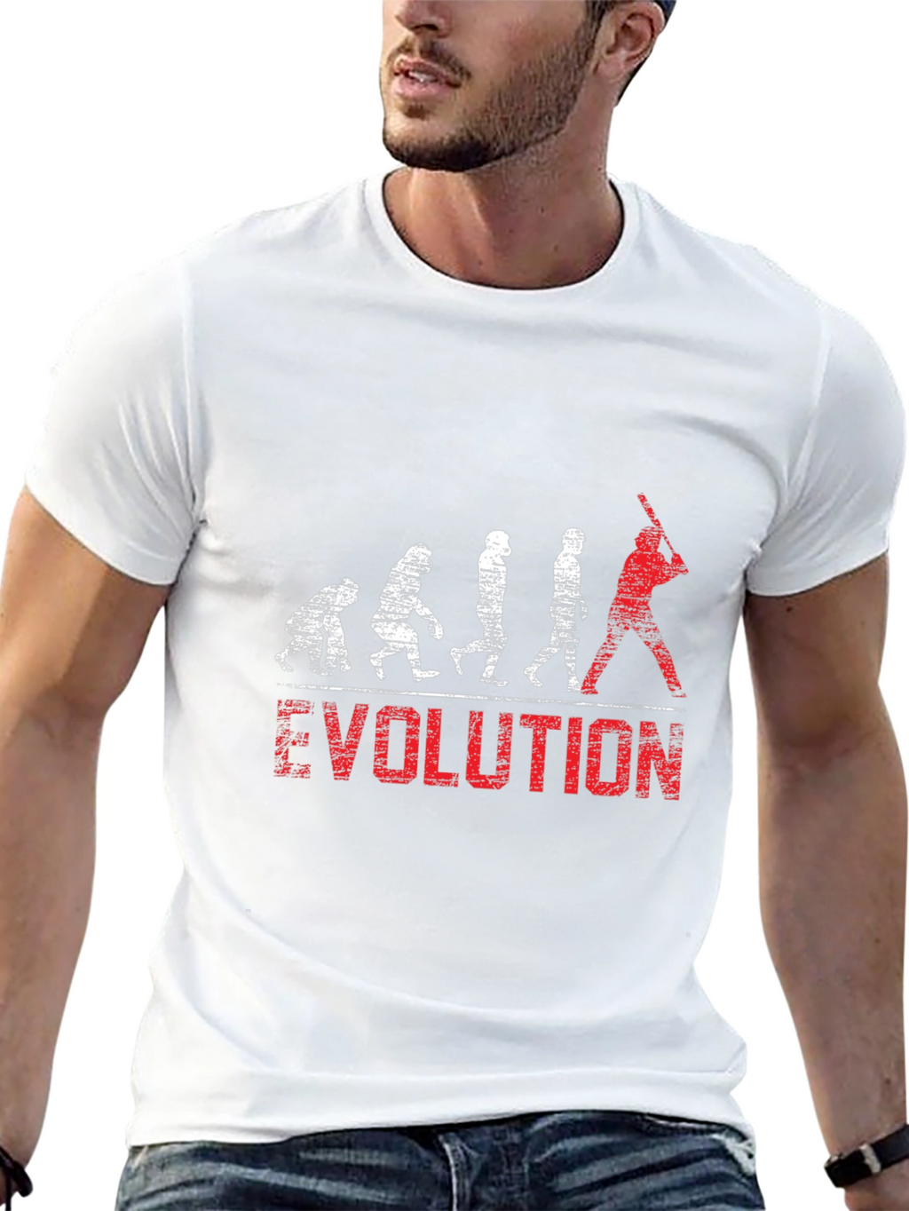 Baseball Evolution T-Shirt - Black Cotton Tee