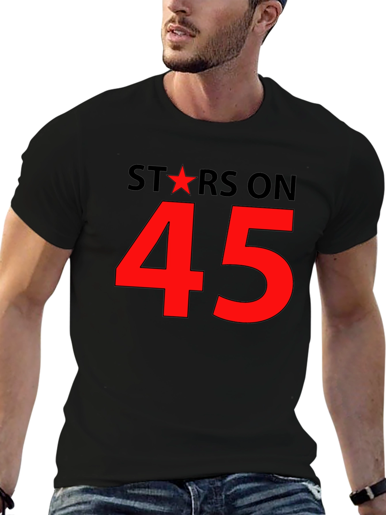 Stars on 45 Black T-Shirt