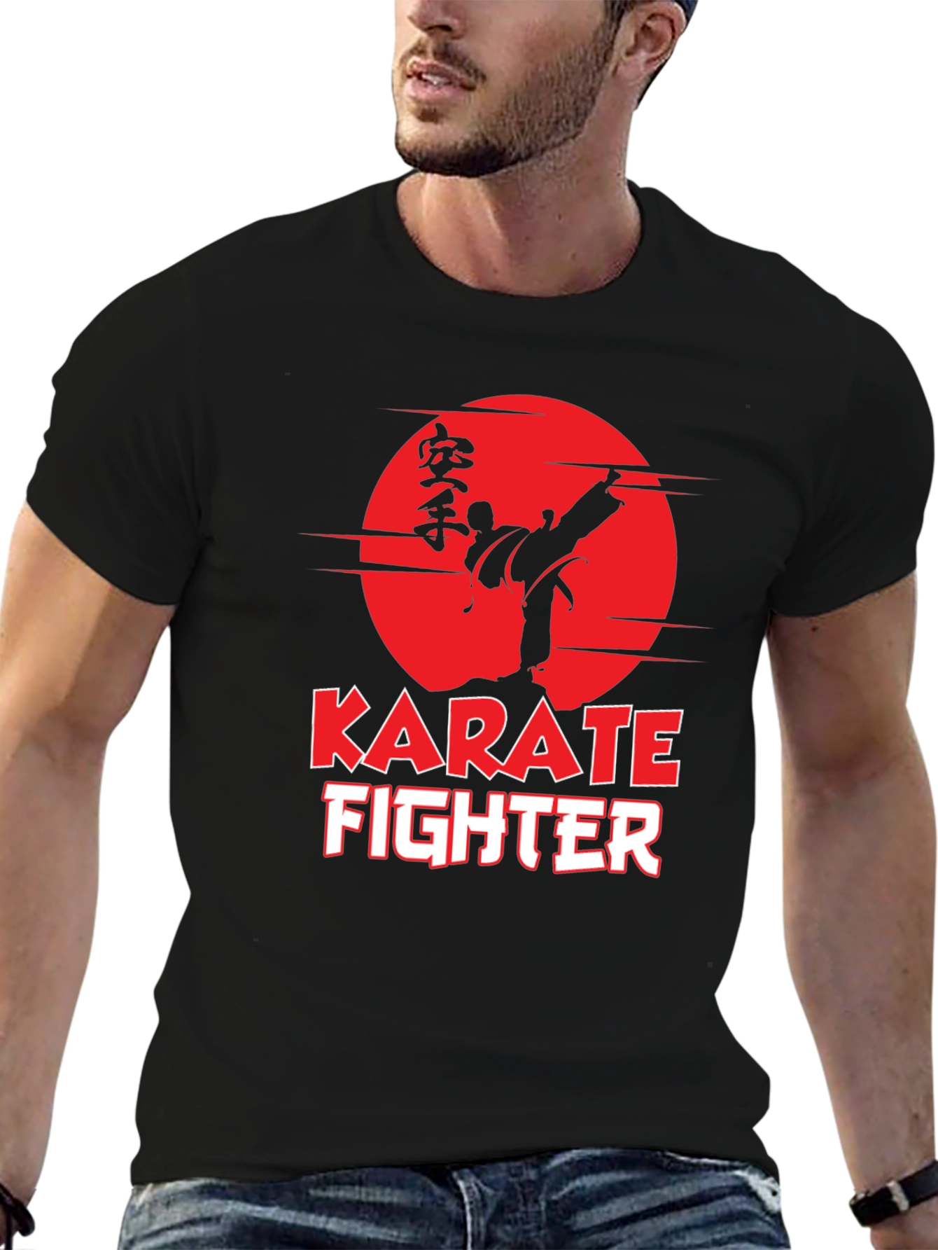Karate Fighter Graphic Tee - Martial Arts Style