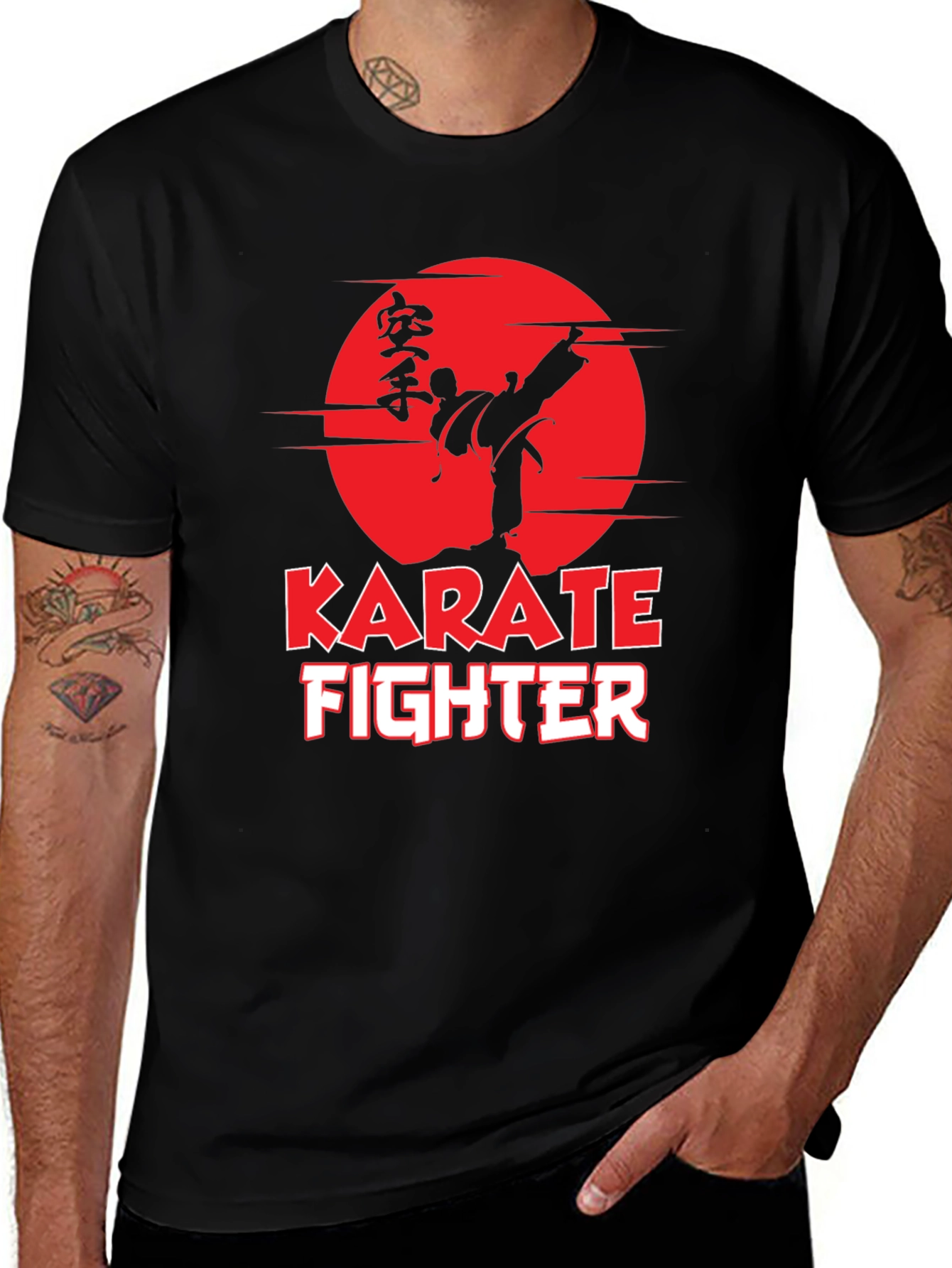 Karate Fighter Graphic Tee - Martial Arts Style