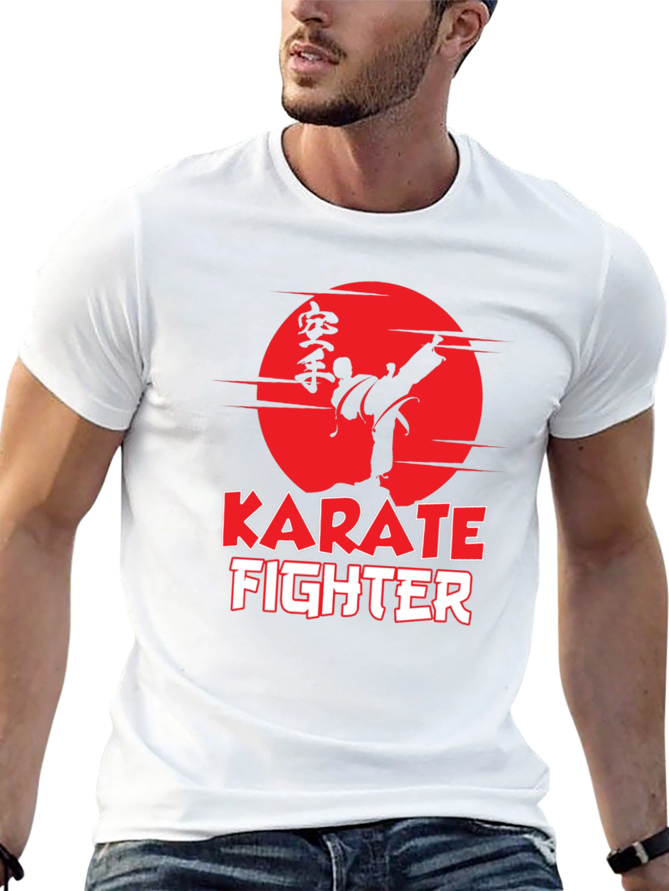 Karate Fighter Graphic Tee - Martial Arts Style