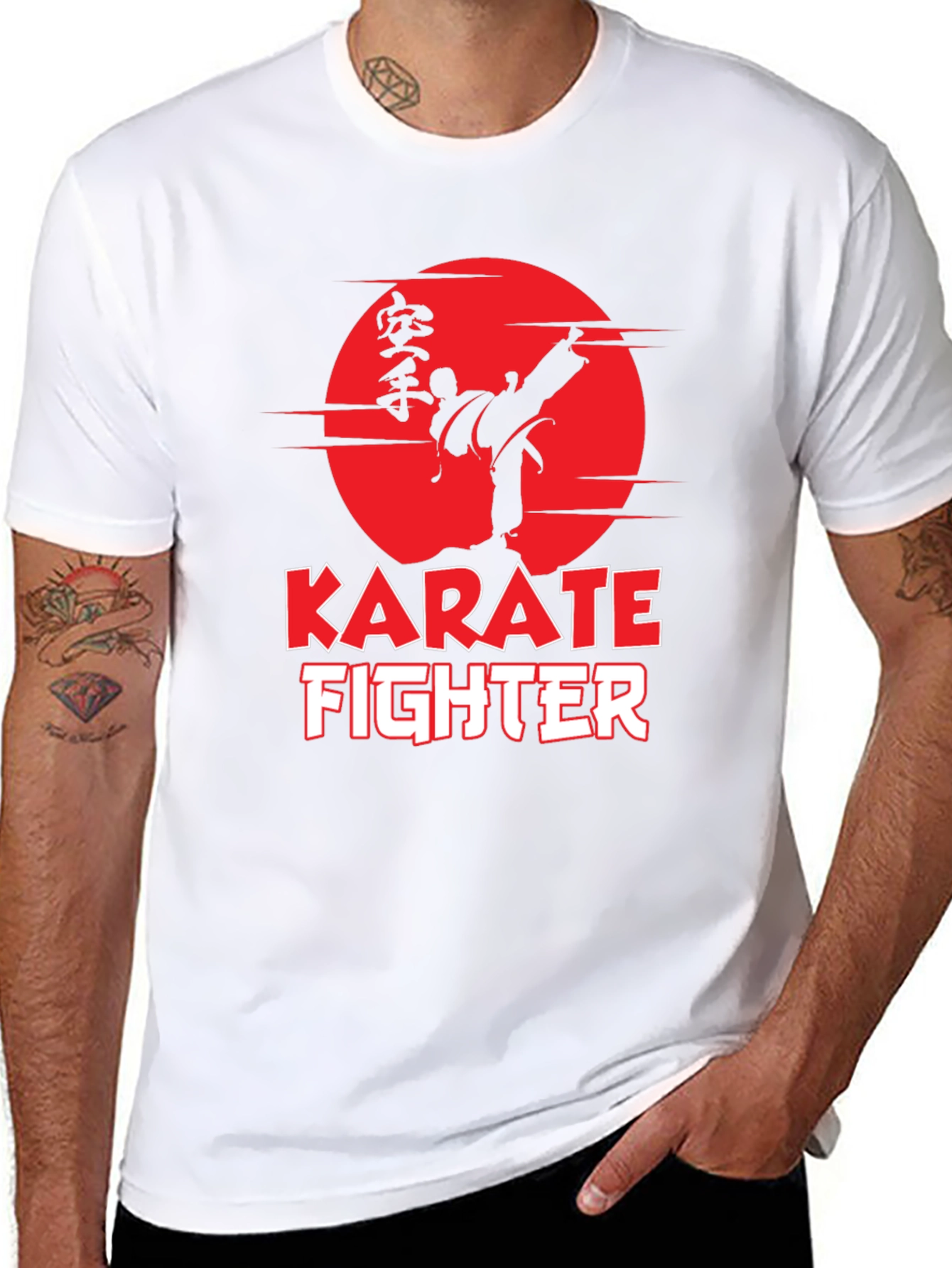 Karate Fighter Graphic Tee - Martial Arts Style