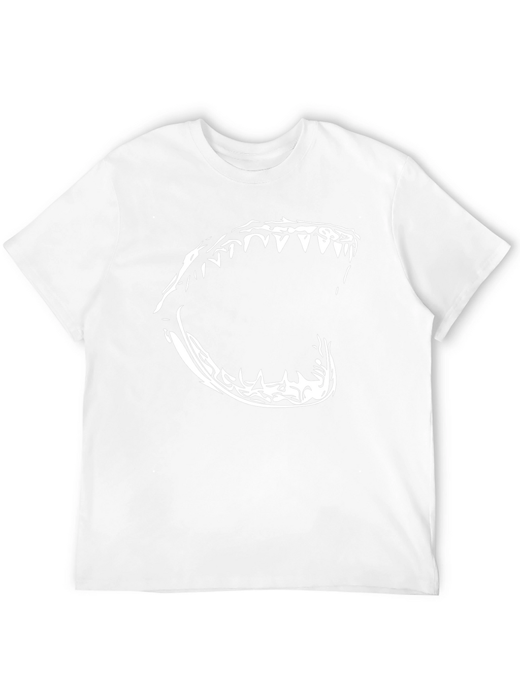 Mens Black T-Shirt with Shark Jaw Graphic