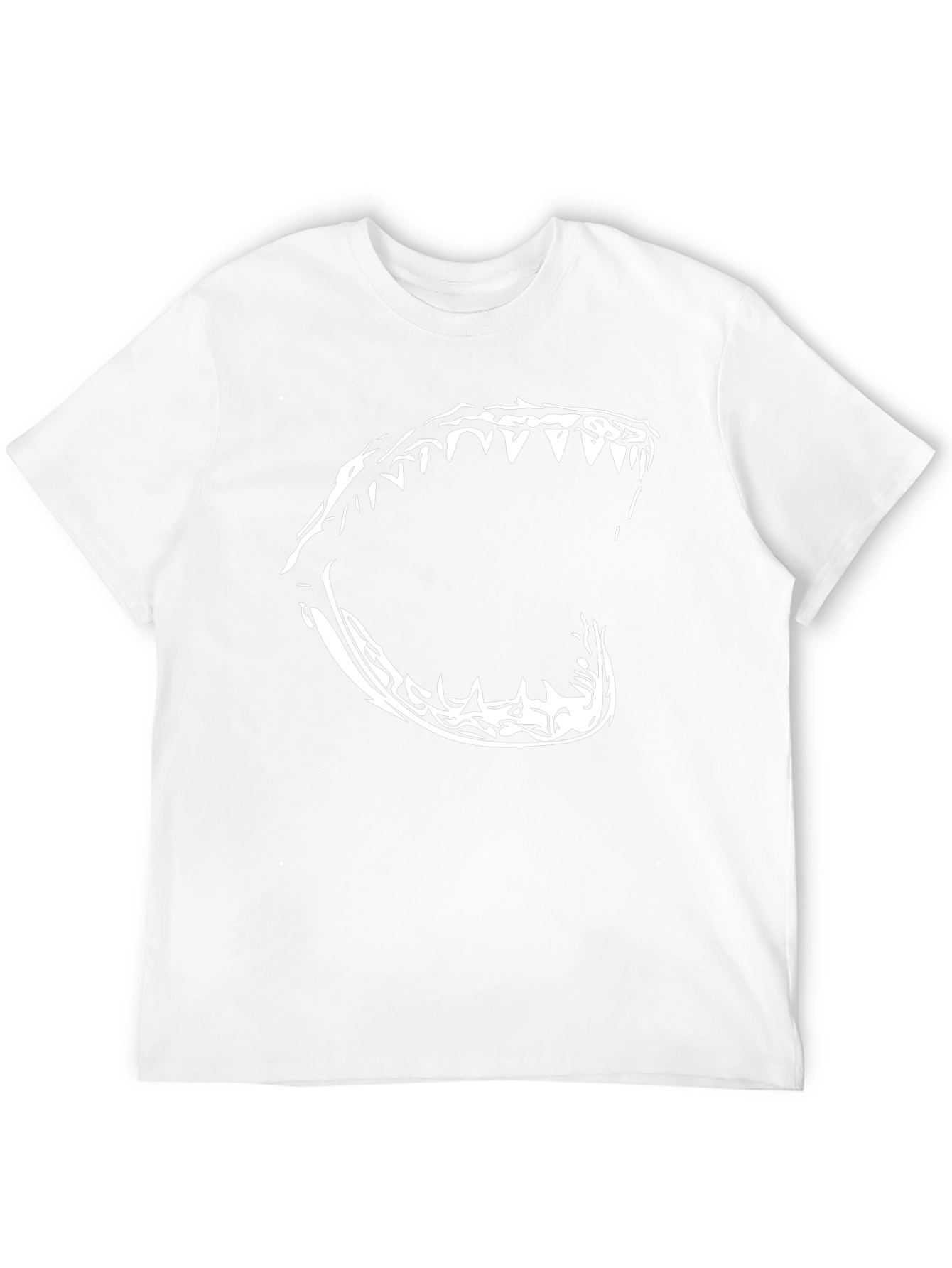 Mens Black T-Shirt with Shark Jaw Graphic
