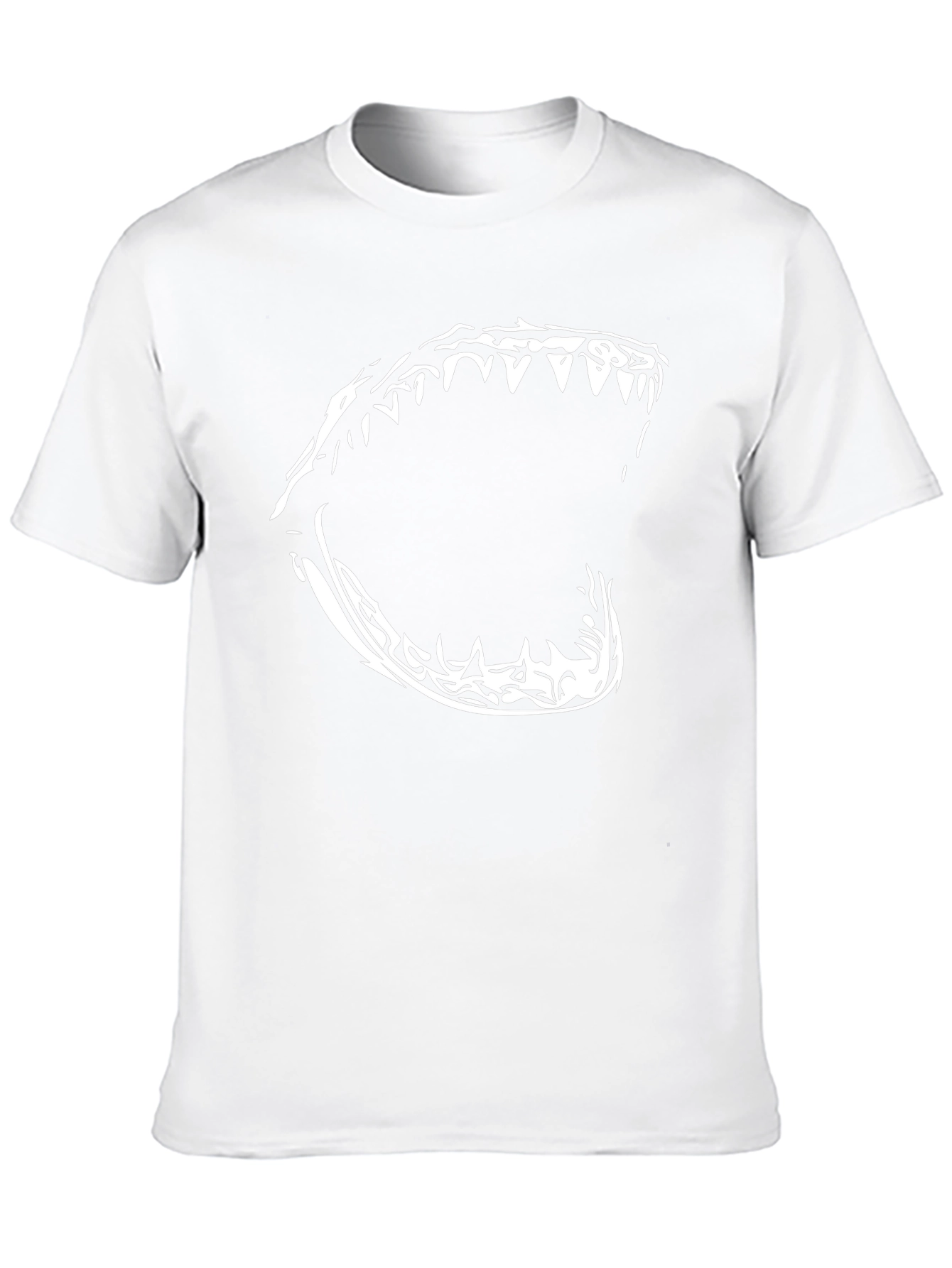 Mens Black T-Shirt with Shark Jaw Graphic