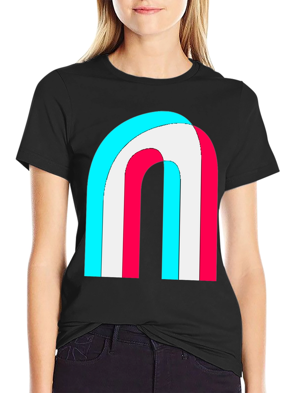 Retro Rainbow Arch Graphic Tee - Stylish Comfort