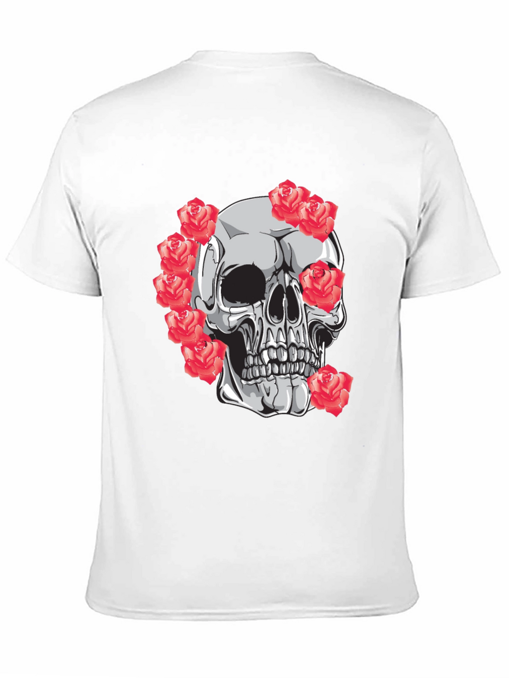 Skull & Roses Graphic Tee - Mens Black T-Shirt