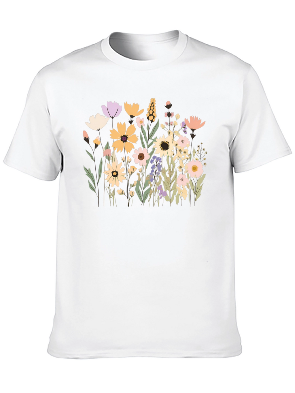Floral Black T-Shirt