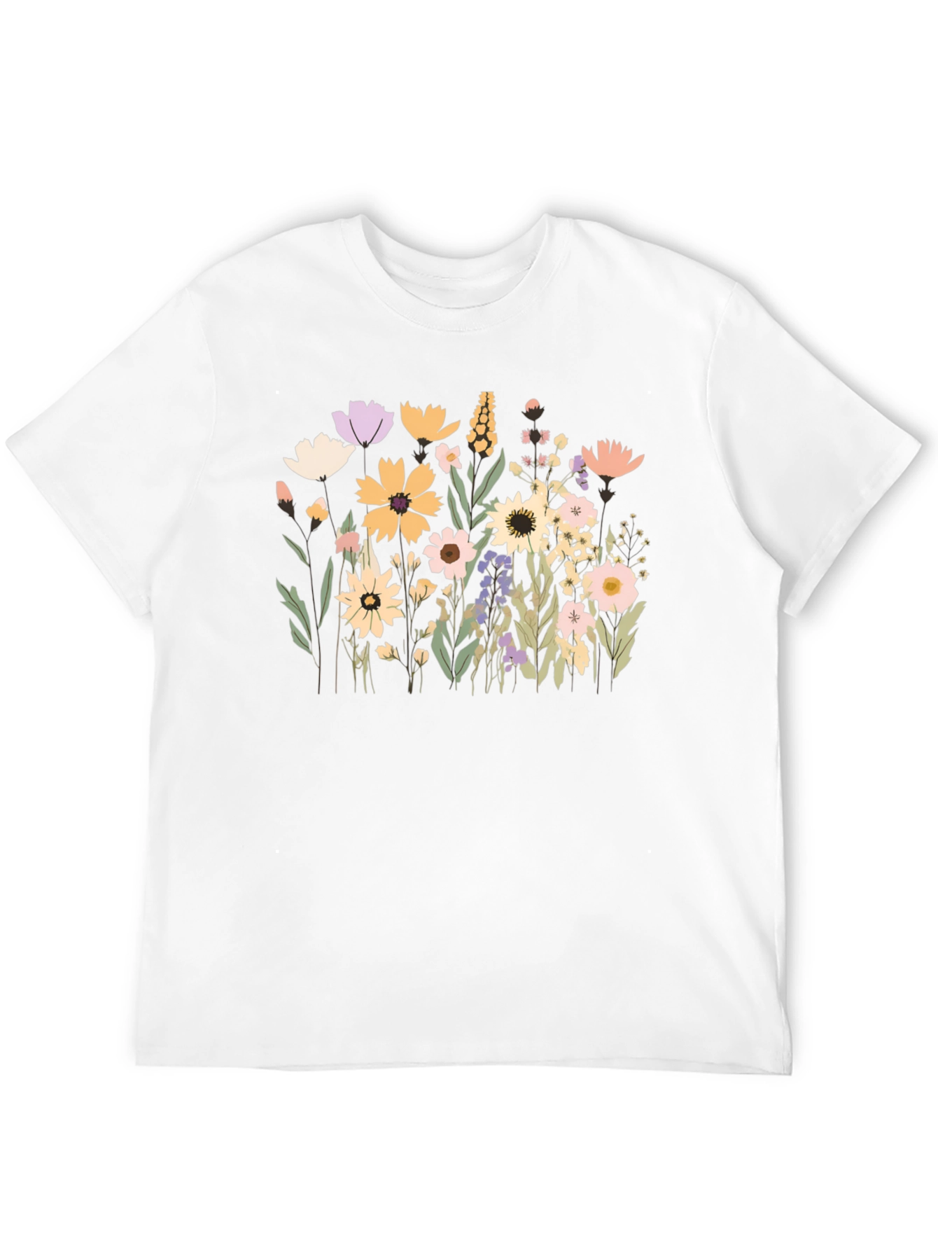 Floral Black T-Shirt