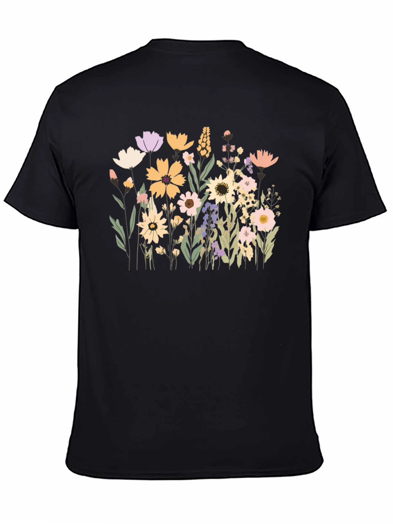 Floral Black T-Shirt