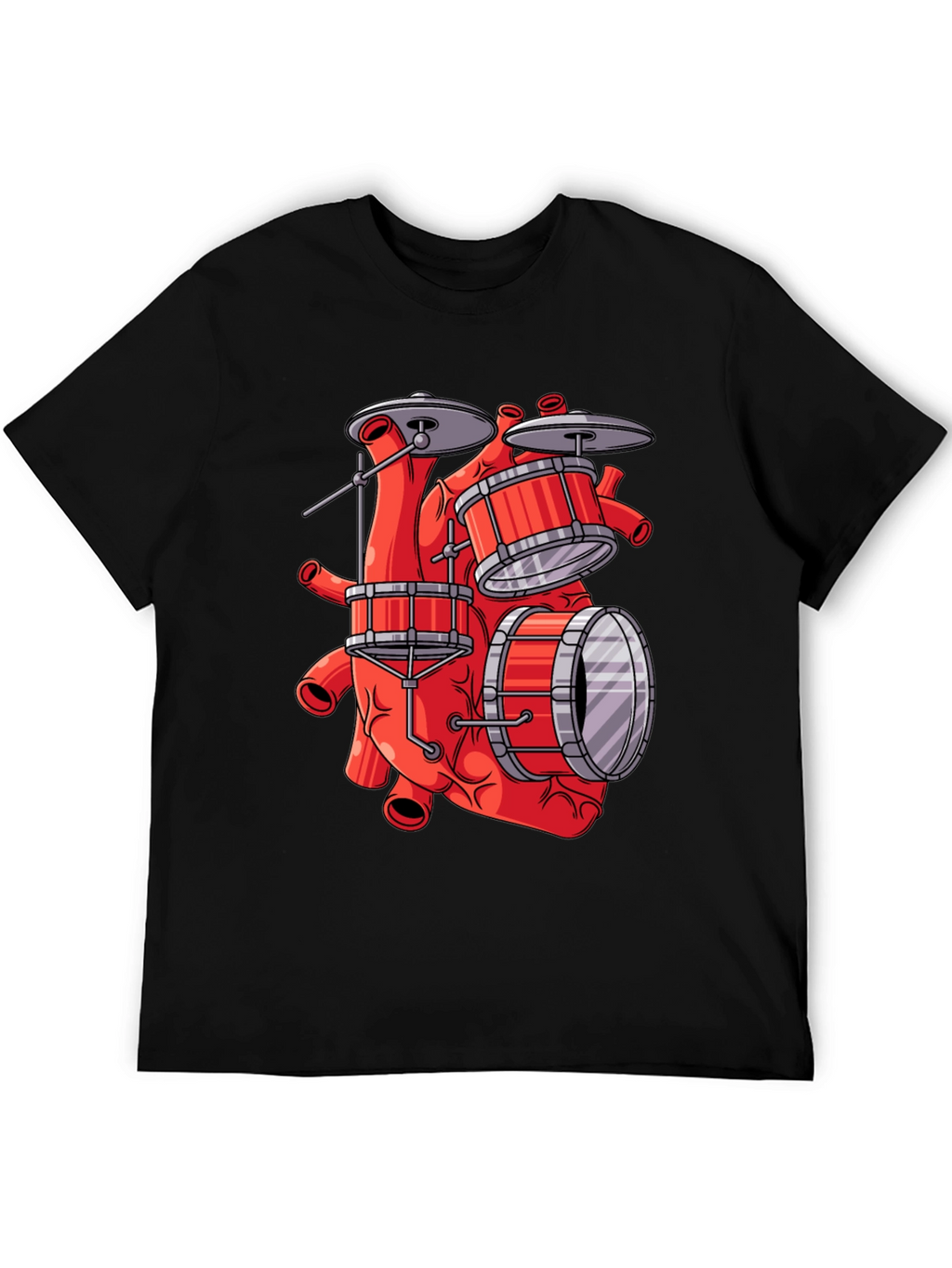 Anatomical Heart Drum Set T-Shirt
