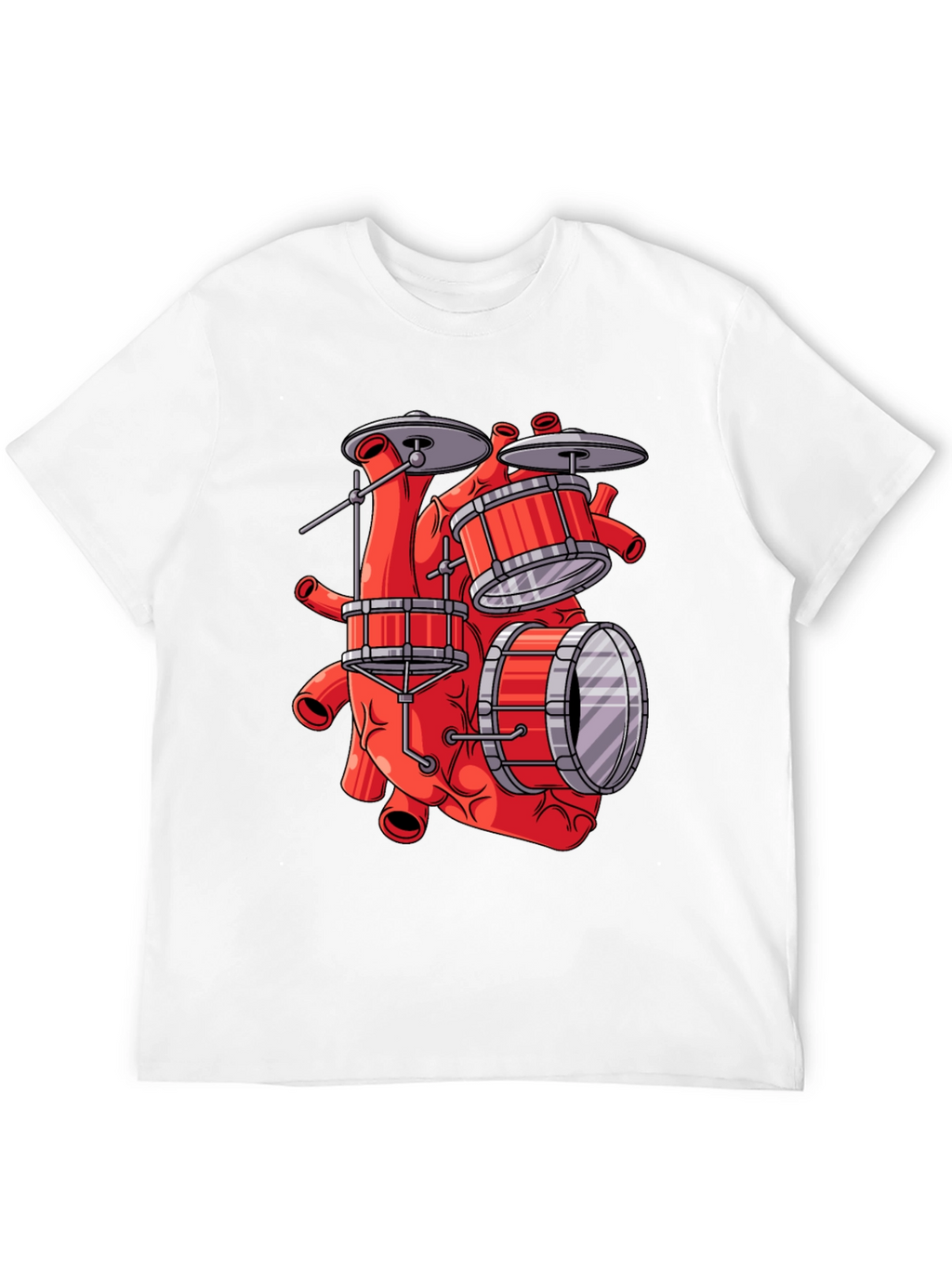 Anatomical Heart Drum Set T-Shirt