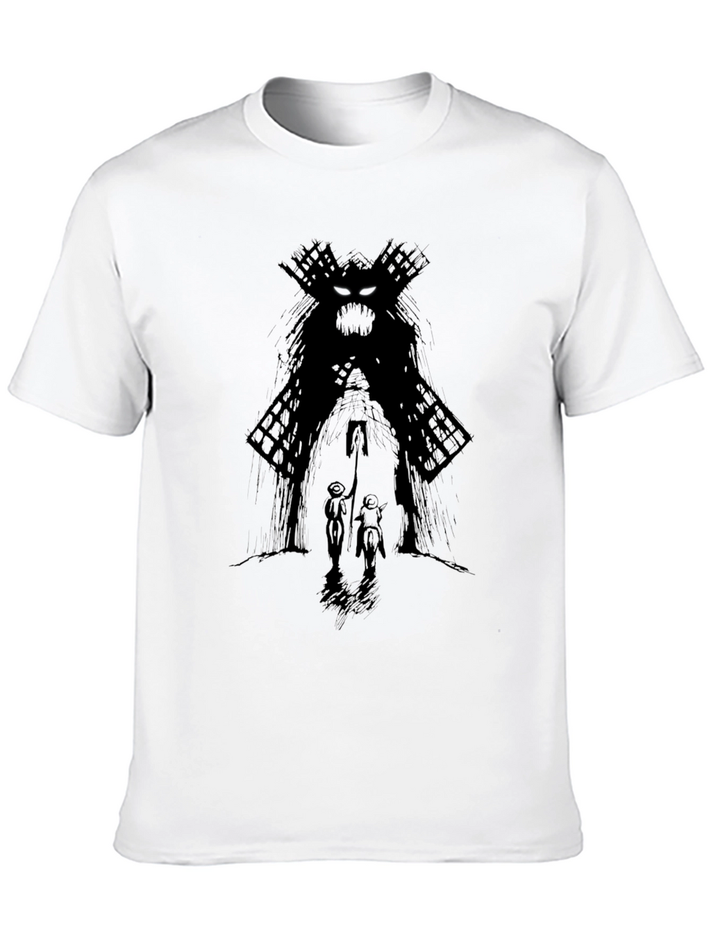 Dark Fantasy Graphic Print Black T-Shirt