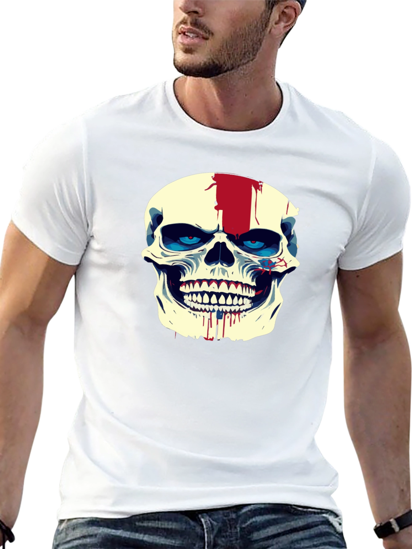 Skull Graphic Tee - Mens Black Short Sleeve