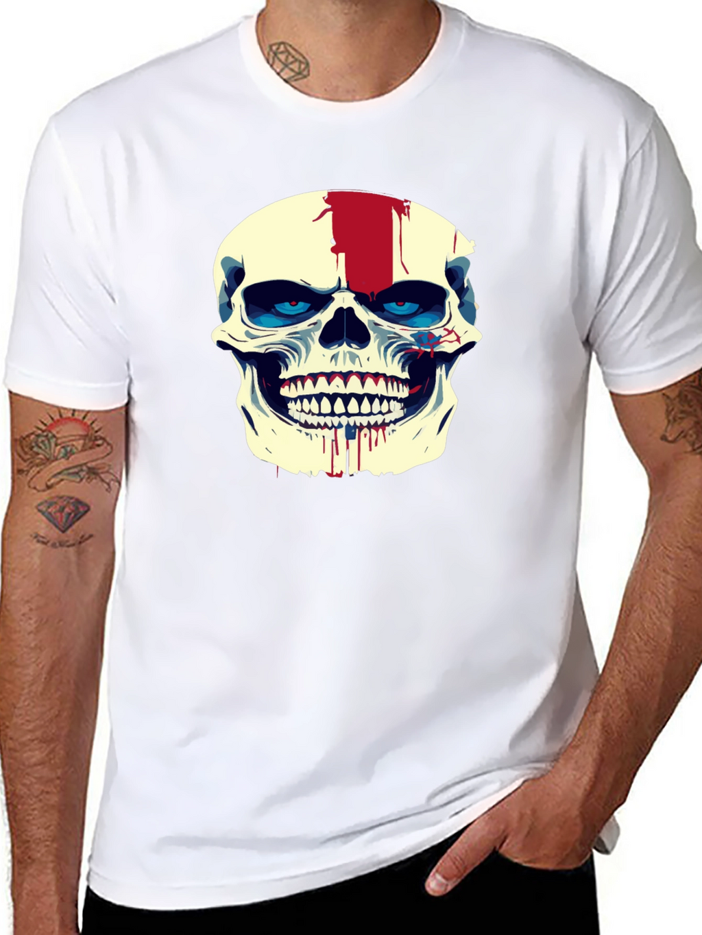 Skull Graphic Tee - Mens Black Short Sleeve