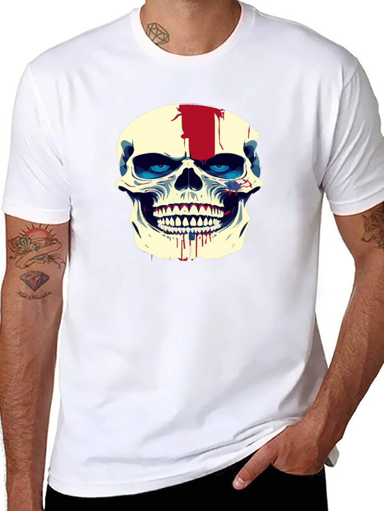Skull Graphic Tee - Mens Black Short Sleeve