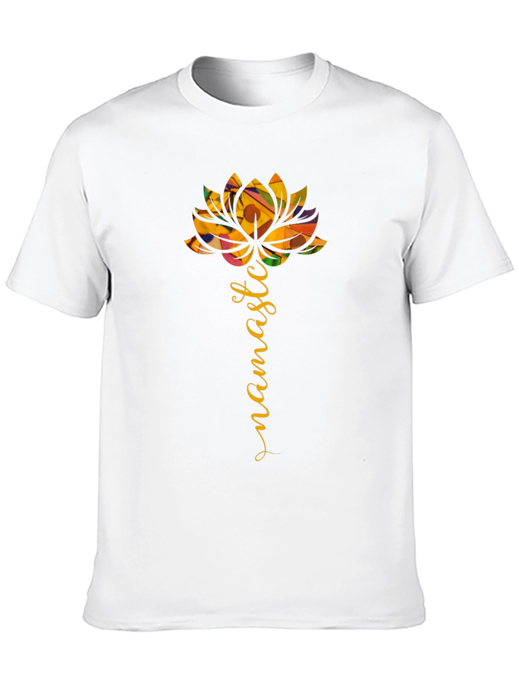 Namaste Lotus Flower Graphic T-Shirt - Yoga Inspired Tee