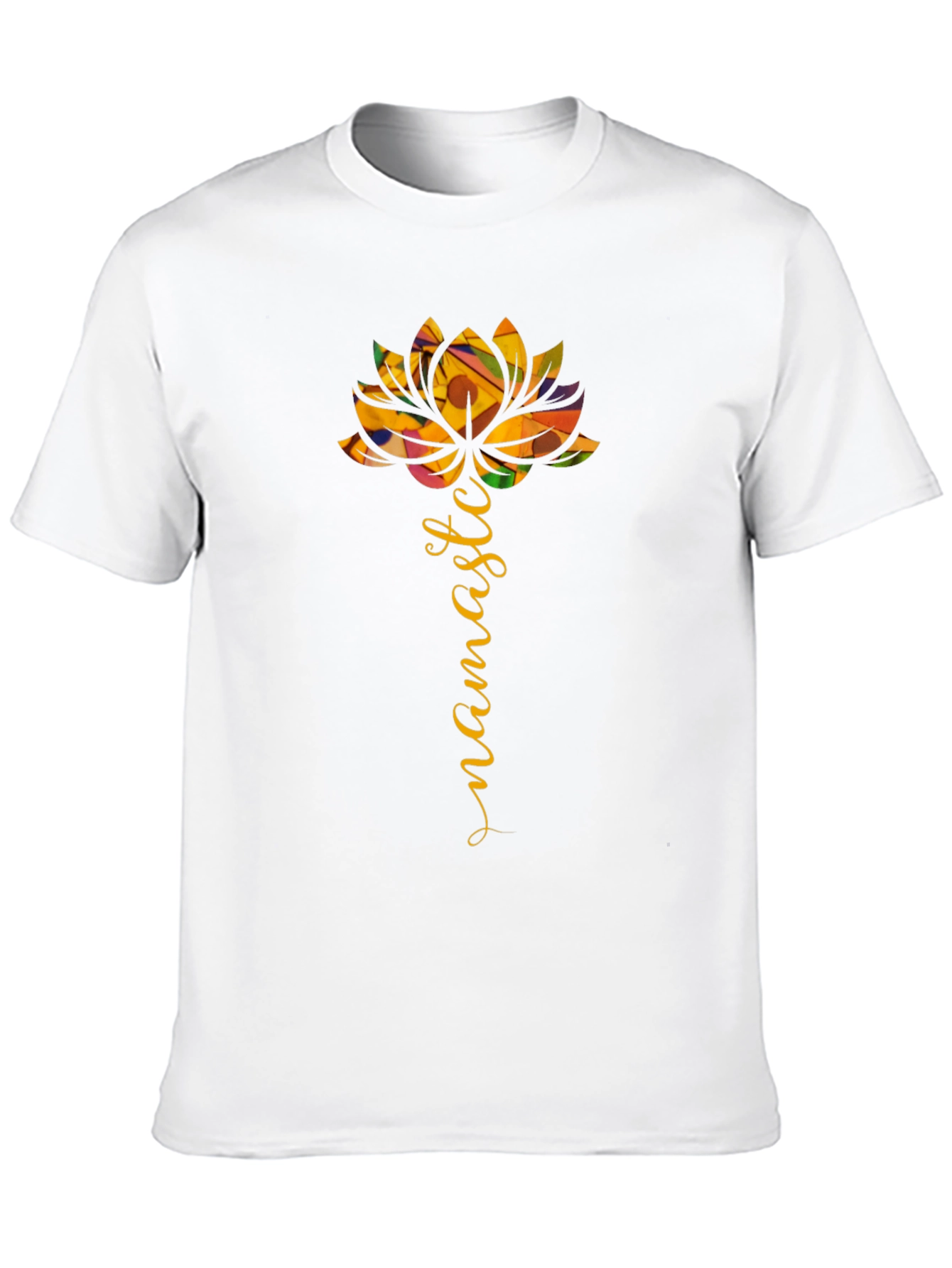 Namaste Lotus Flower Graphic T-Shirt - Yoga Inspired Tee