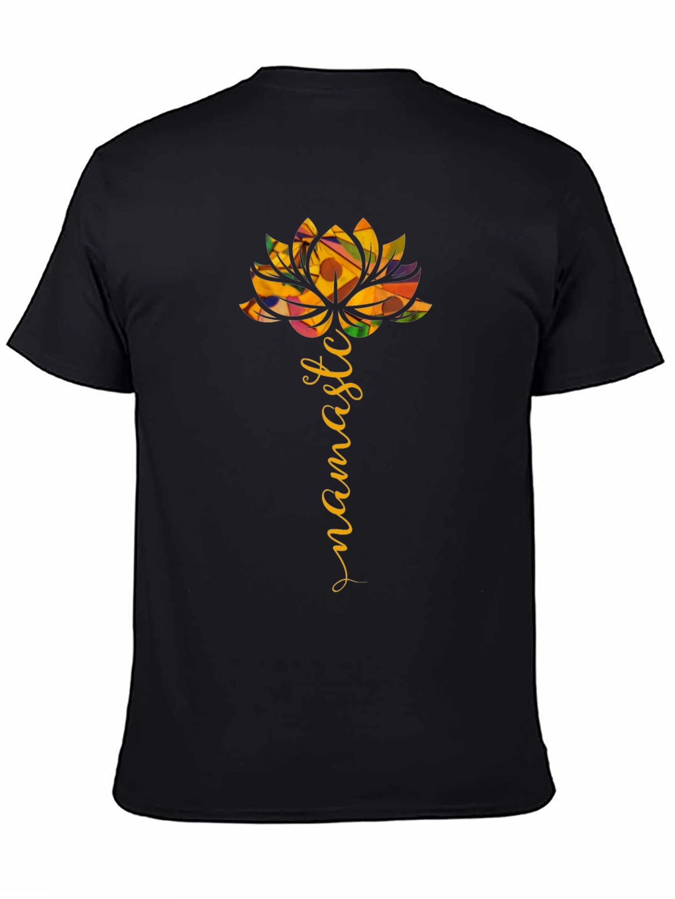 Namaste Lotus Flower Graphic T-Shirt - Yoga Inspired Tee