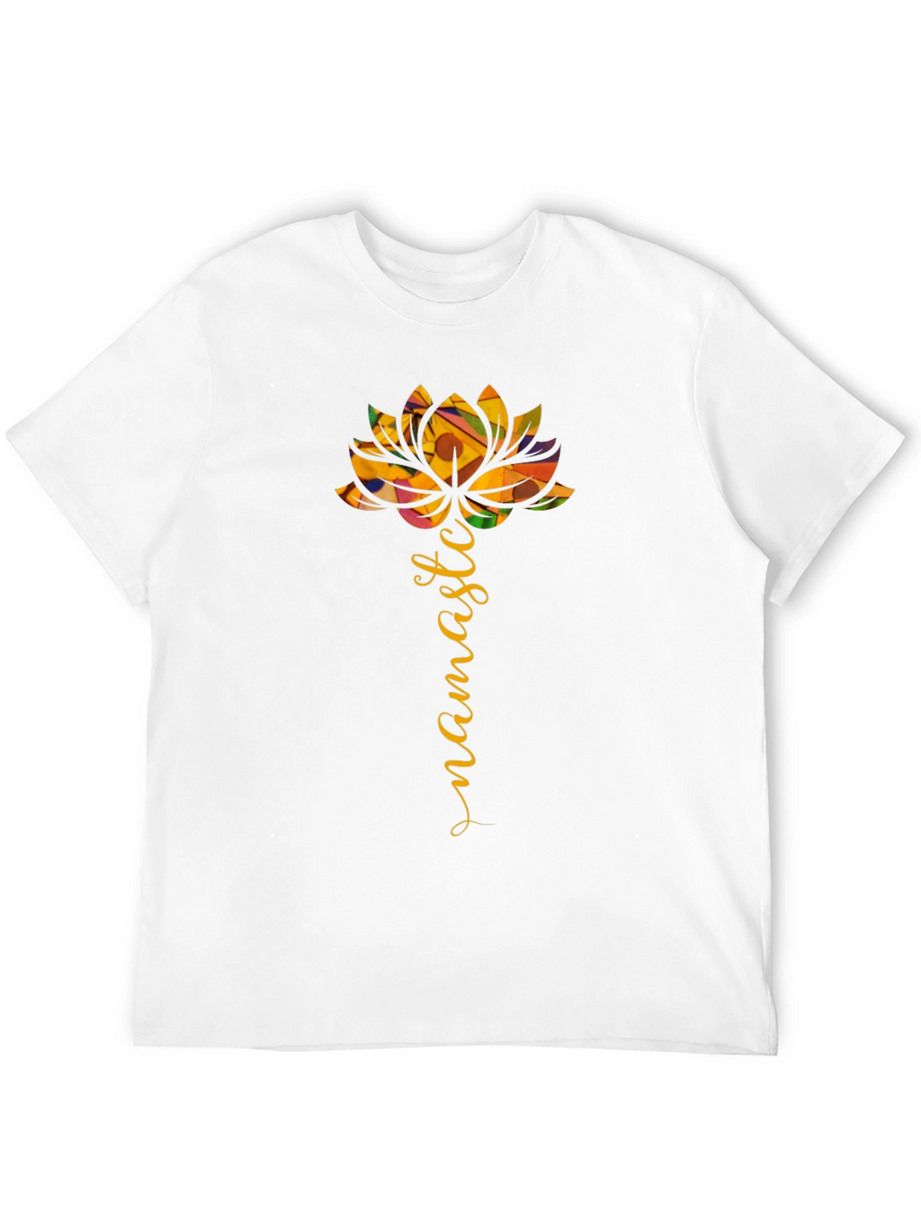 Namaste Lotus Flower Graphic T-Shirt - Yoga Inspired Tee