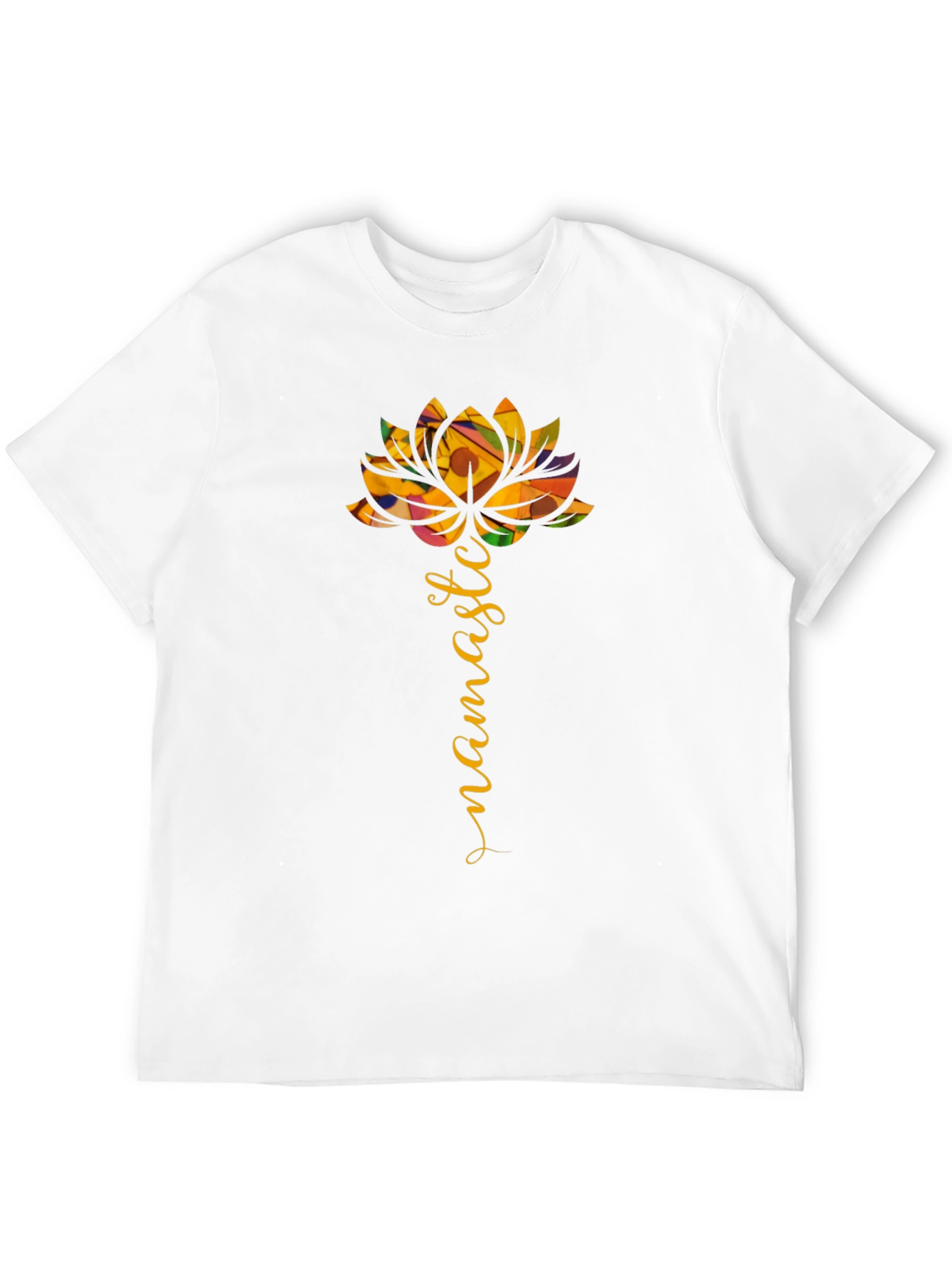 Namaste Lotus Flower Graphic T-Shirt - Yoga Inspired Tee
