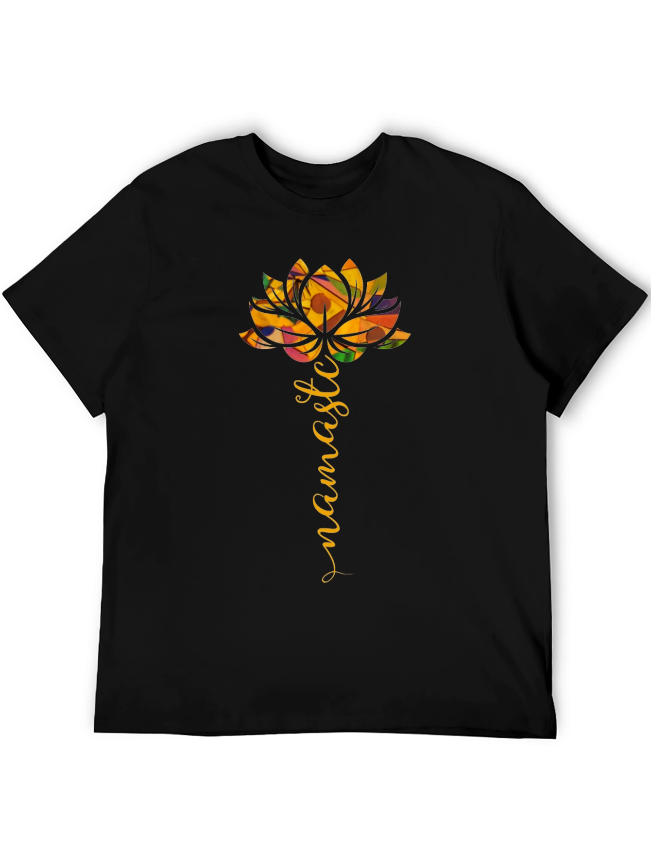 Namaste Lotus Flower Graphic T-Shirt - Yoga Inspired Tee