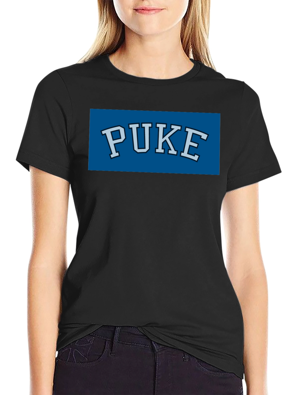 PUKE Graphic T-Shirt - Novelty College Style Tee