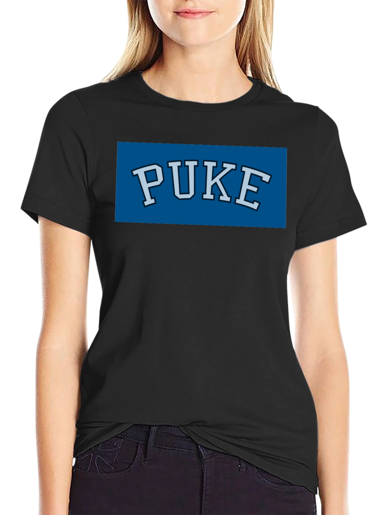 PUKE Graphic T-Shirt - Novelty College Style Tee