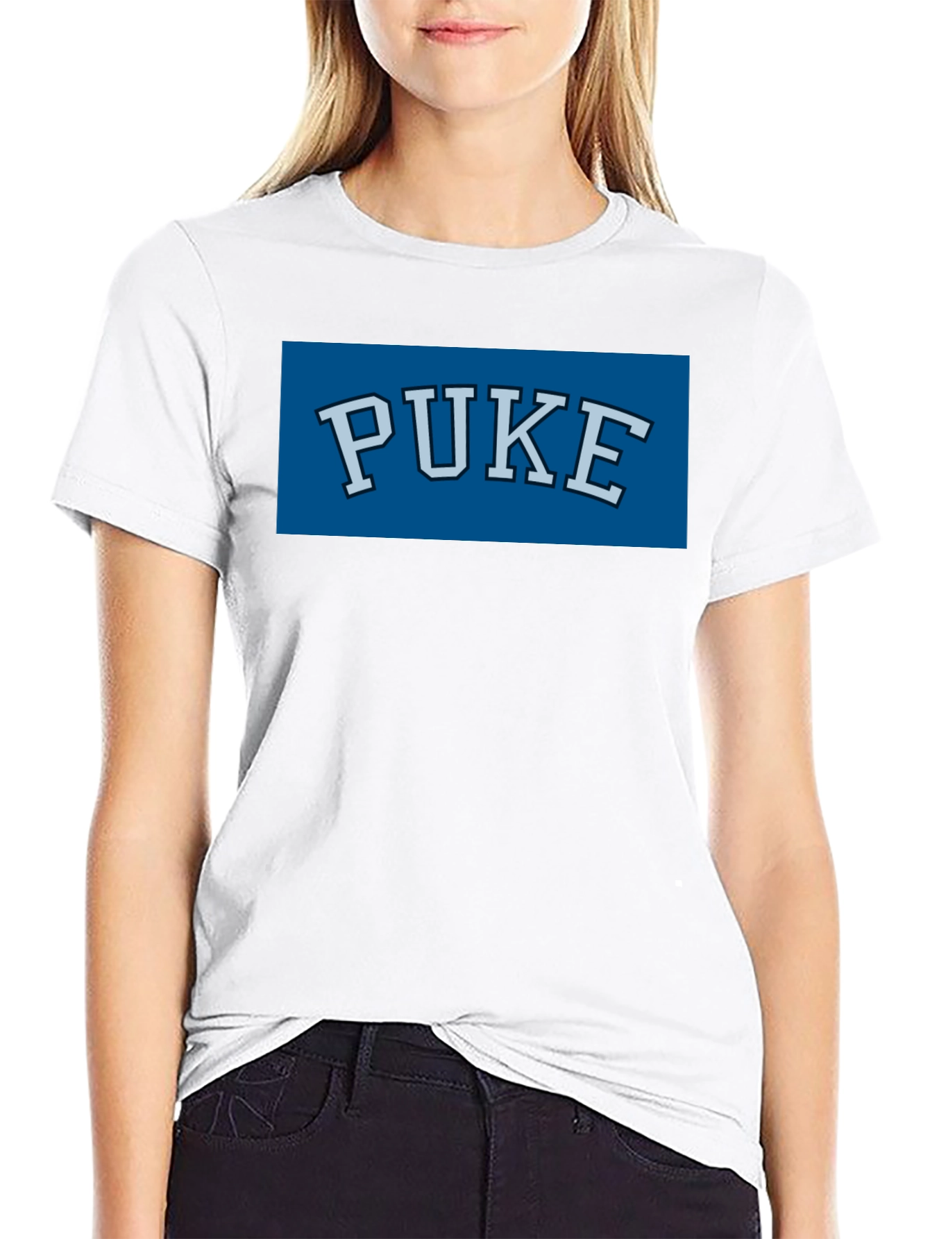 PUKE Graphic T-Shirt - Novelty College Style Tee